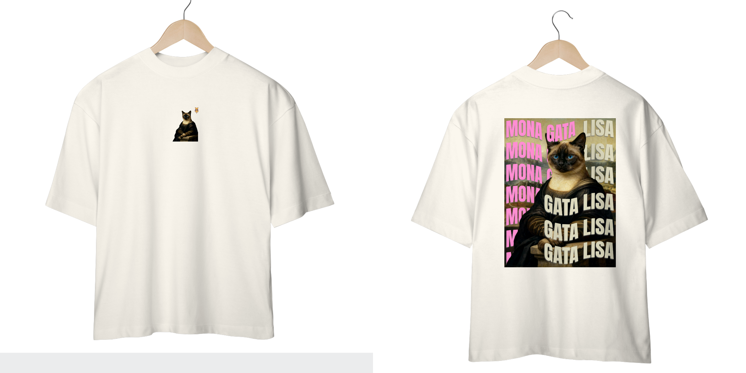 Camiseta Oversized - Gata Lisa