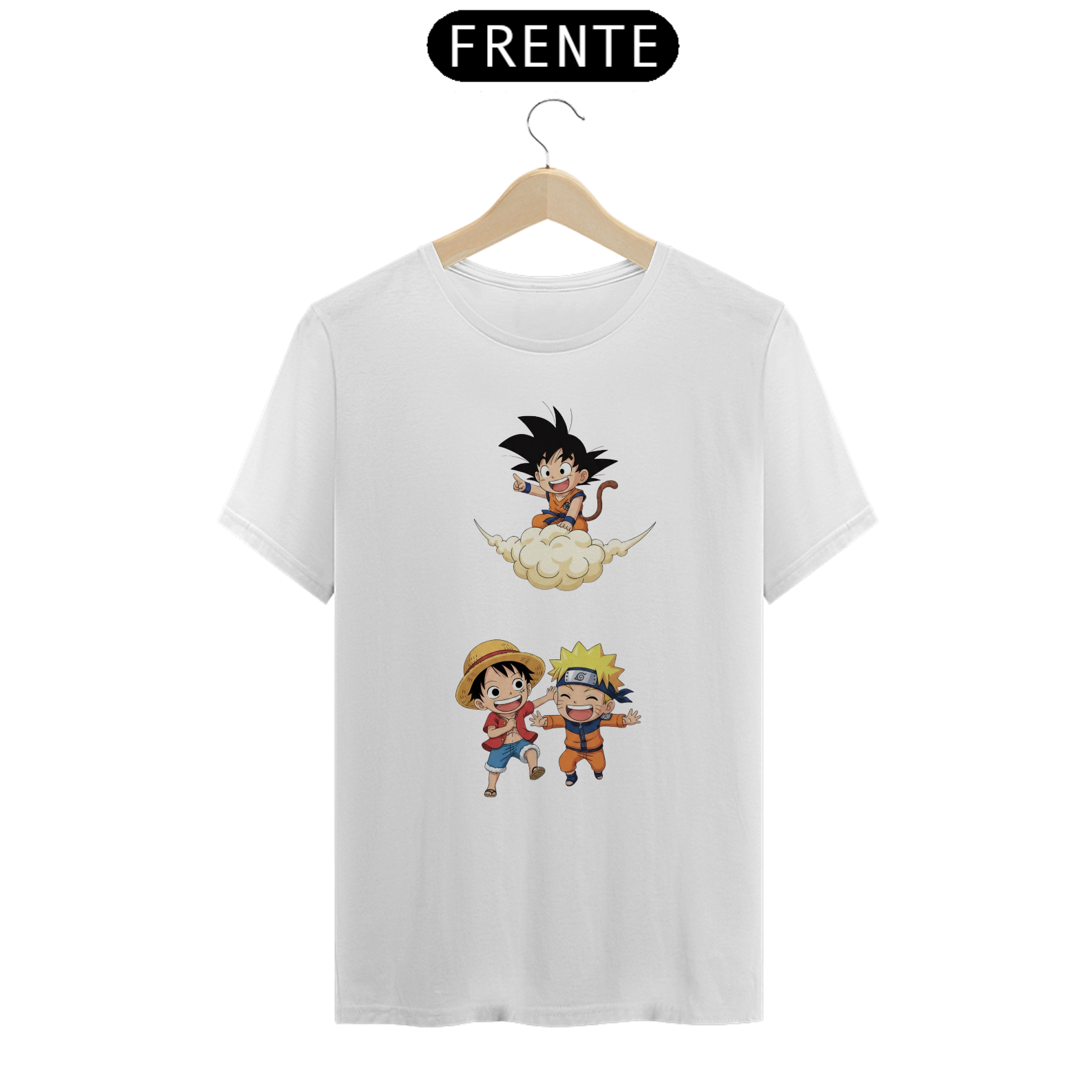 Camiseta - Goku, Naruto, Luffy
