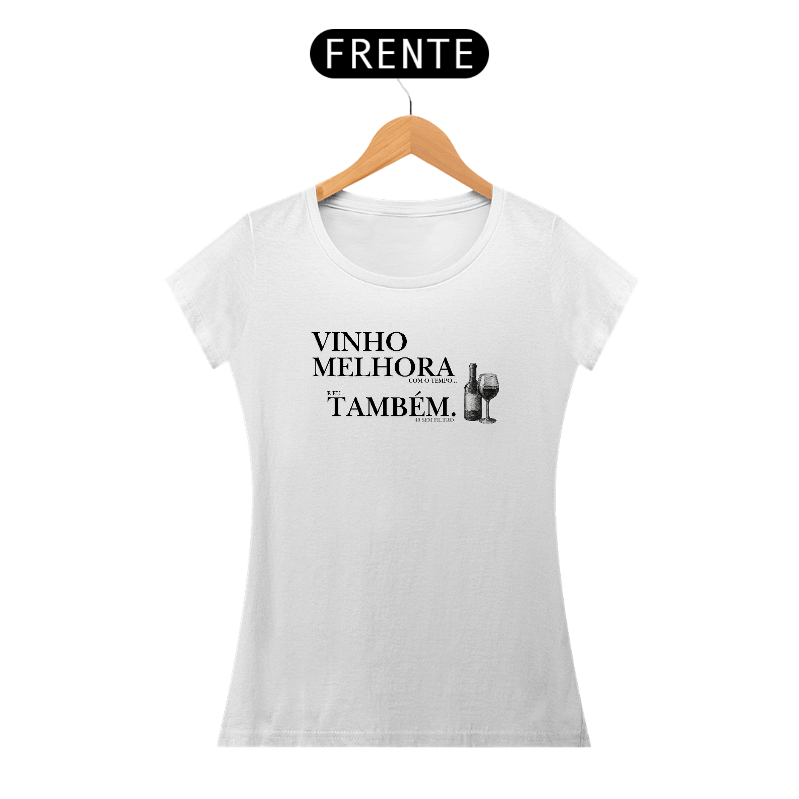 Vinho - Camiseta Baby Long Quality