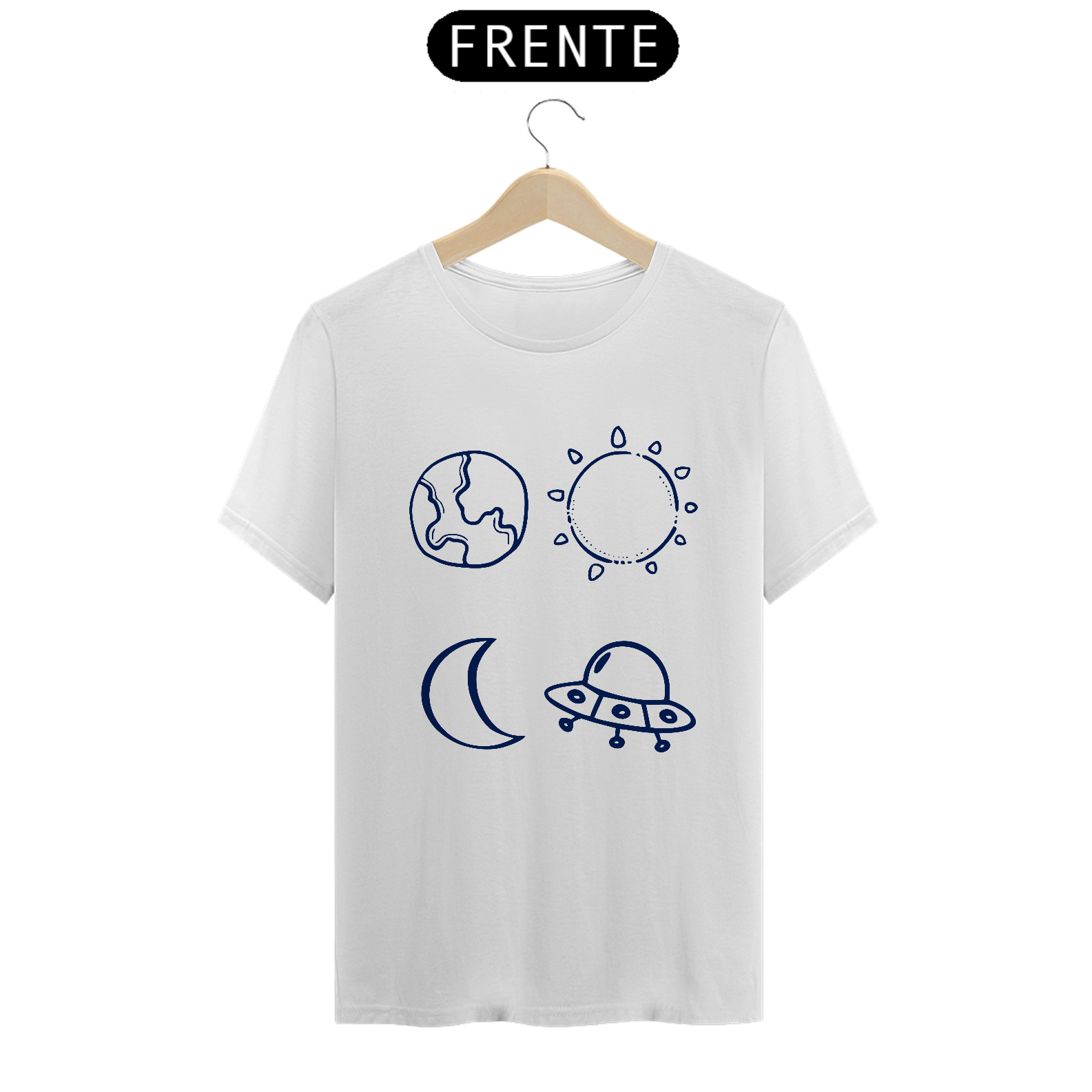 Camiseta 23.5 Symbols Branca e Azul