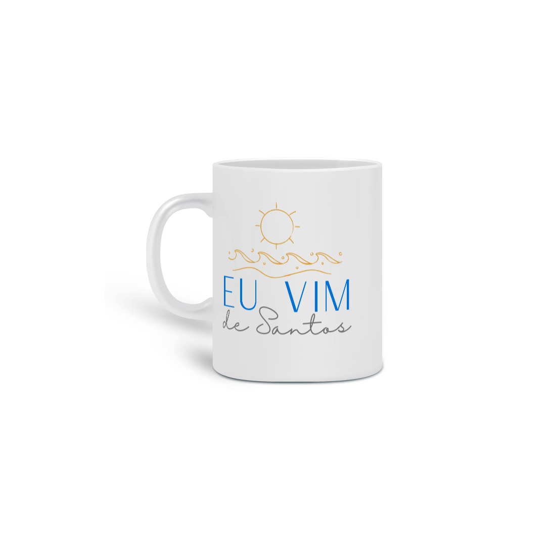 Caneca Eu Vim de Santos - Sol