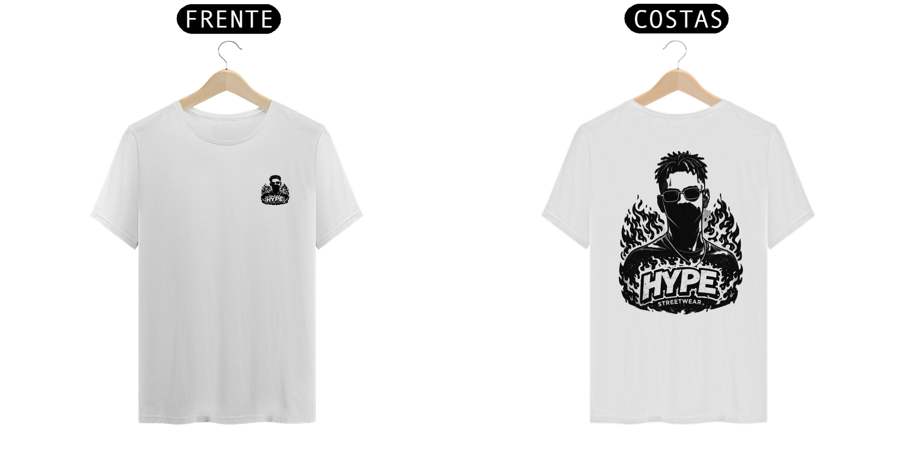 Camiseta Hype Preto/Branco