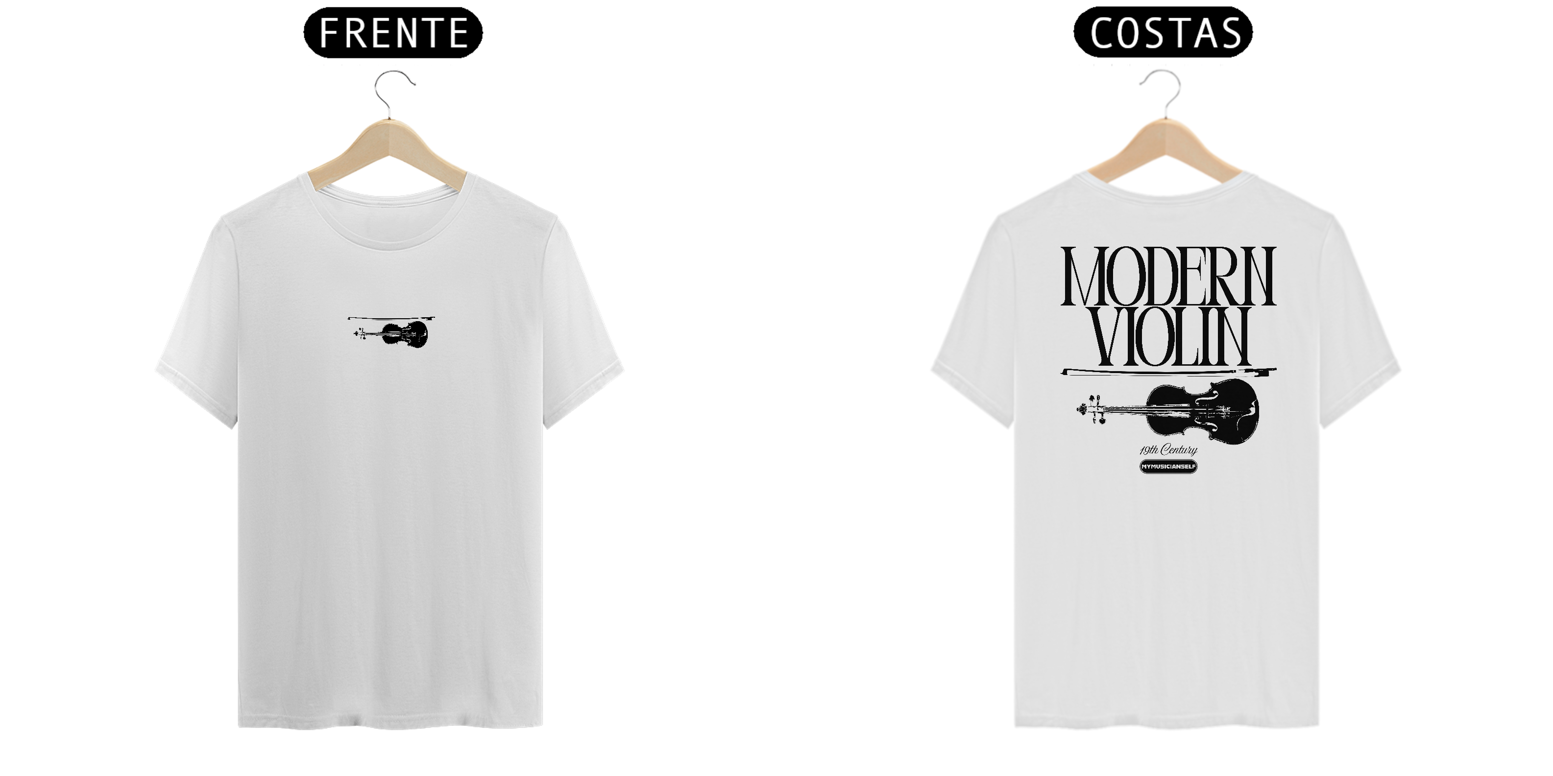 CAMISETA MODERN VIOLIN - BRANCA