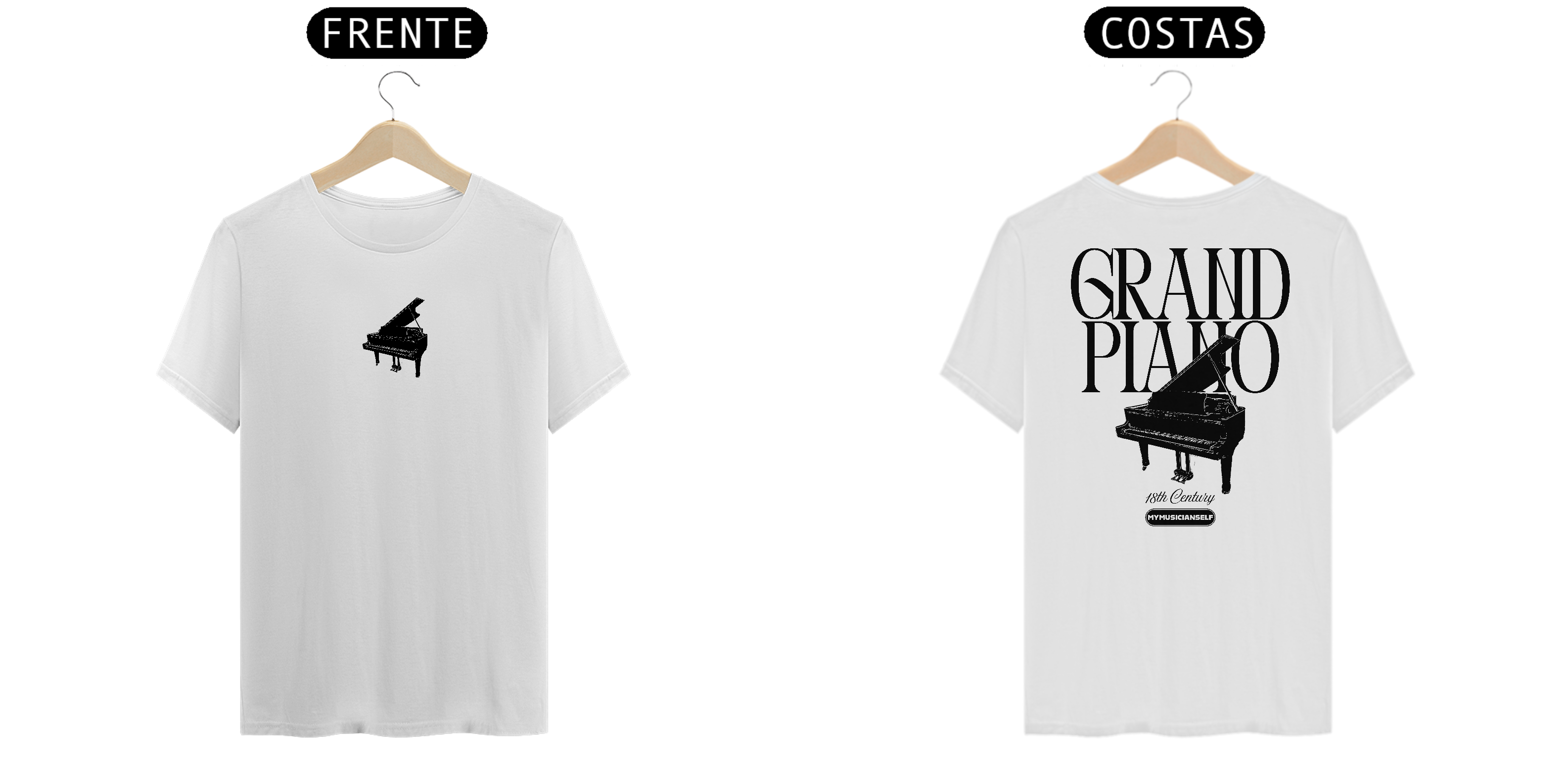 CAMISETA GRAND PIANO - BRANCA