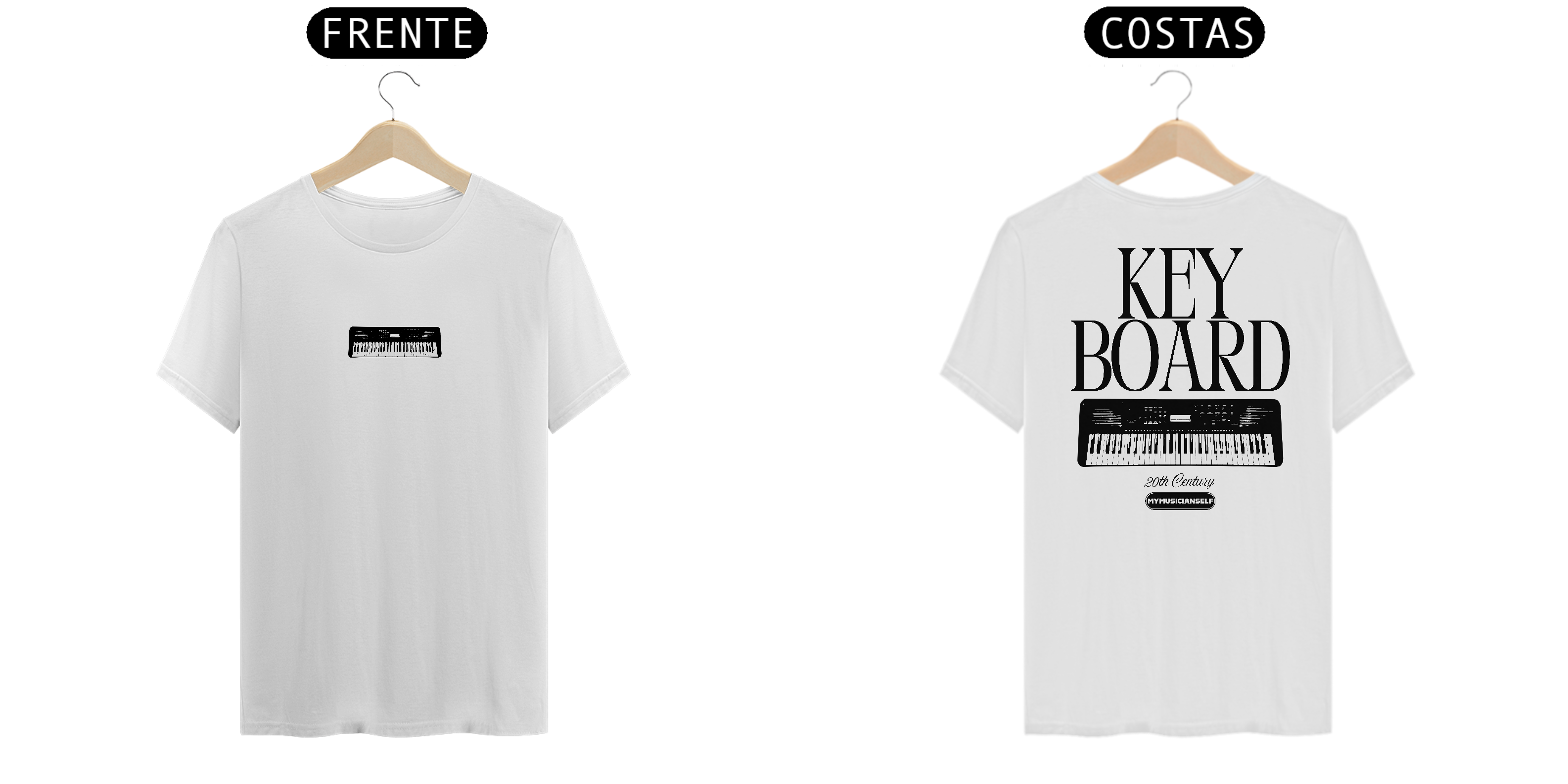 CAMISETA KEYBOARD - BRANCA