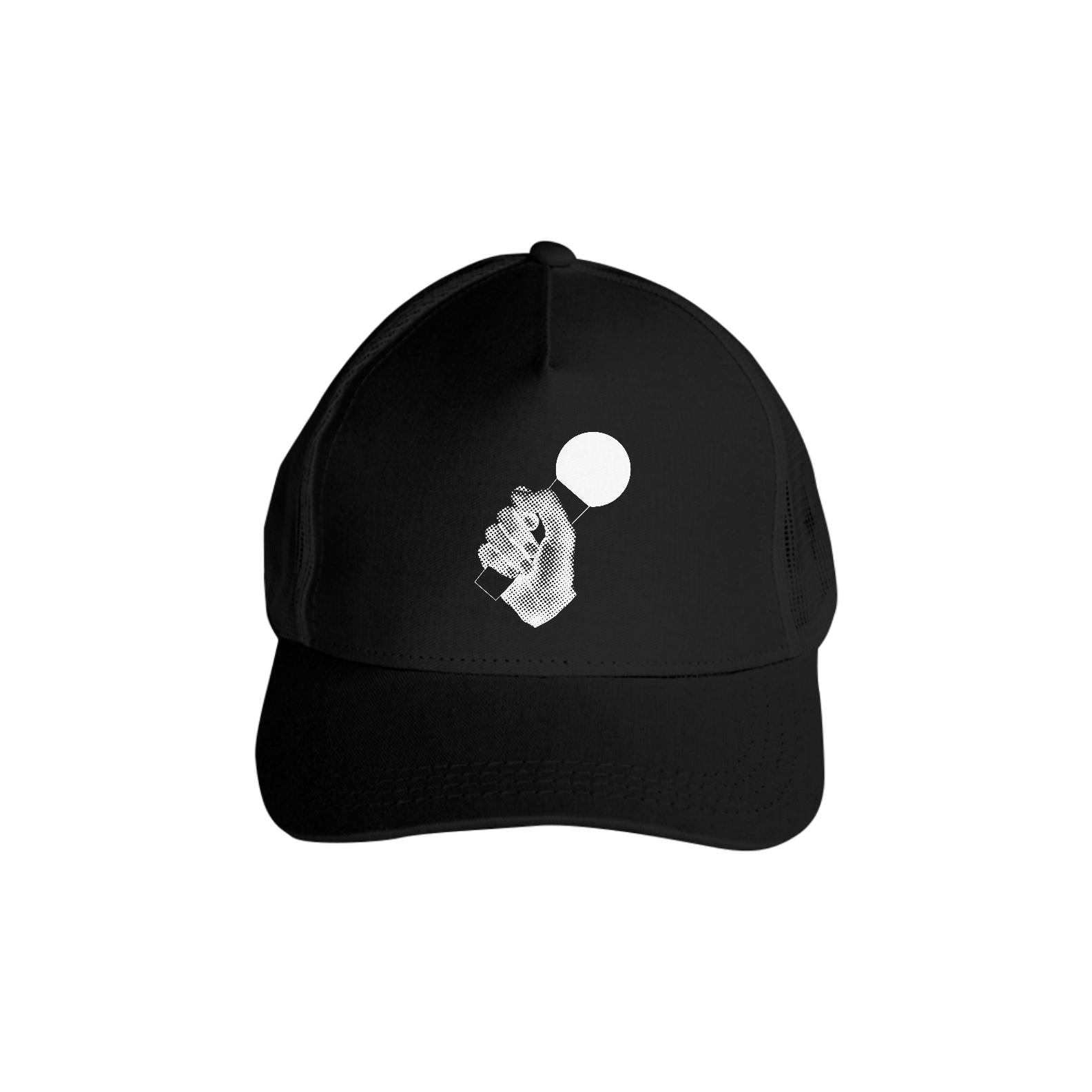 BONÉ AMERICANO MICROFONE - PRETO