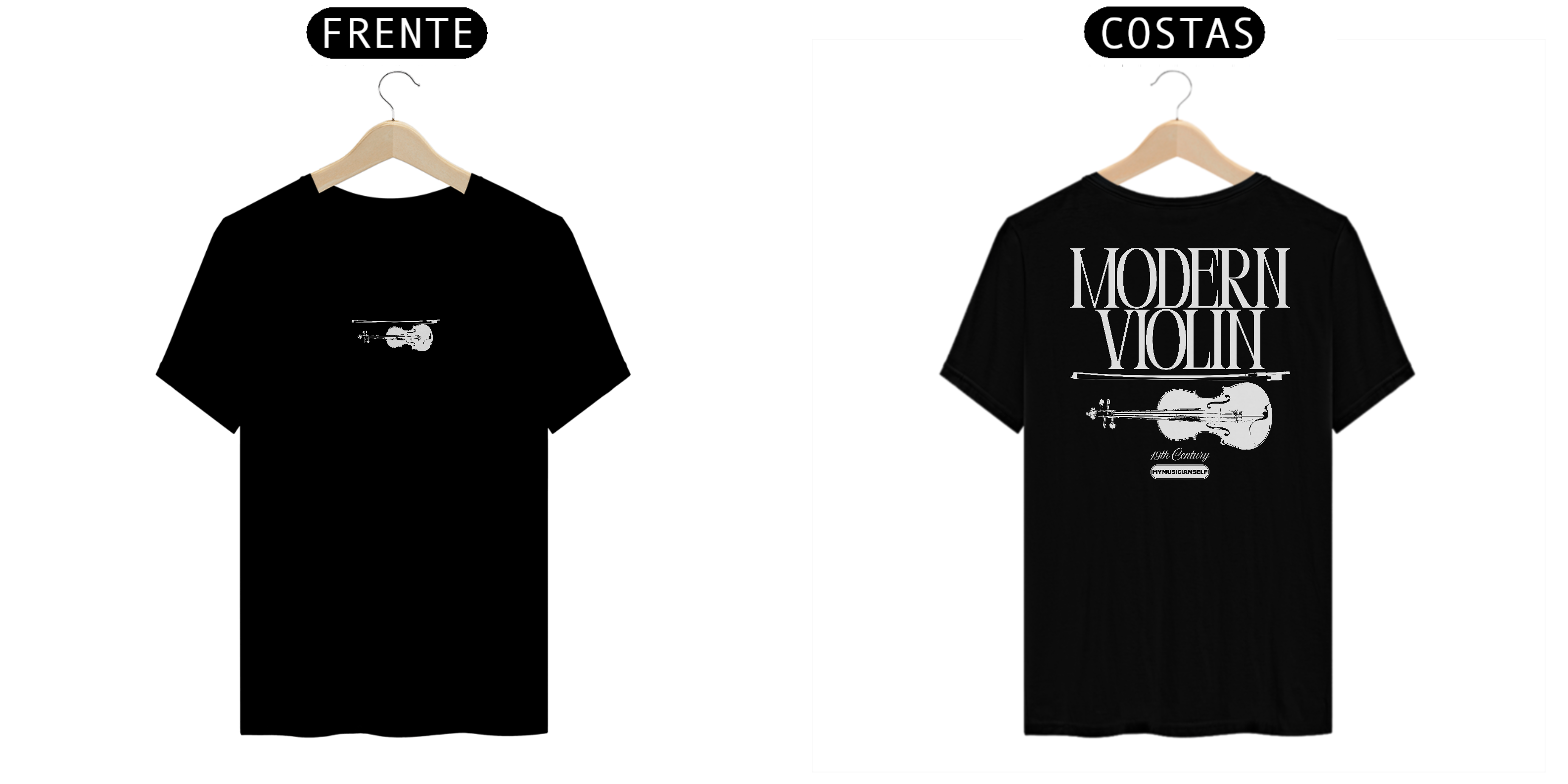 CAMISETA MODERN VIOLIN - PRETA