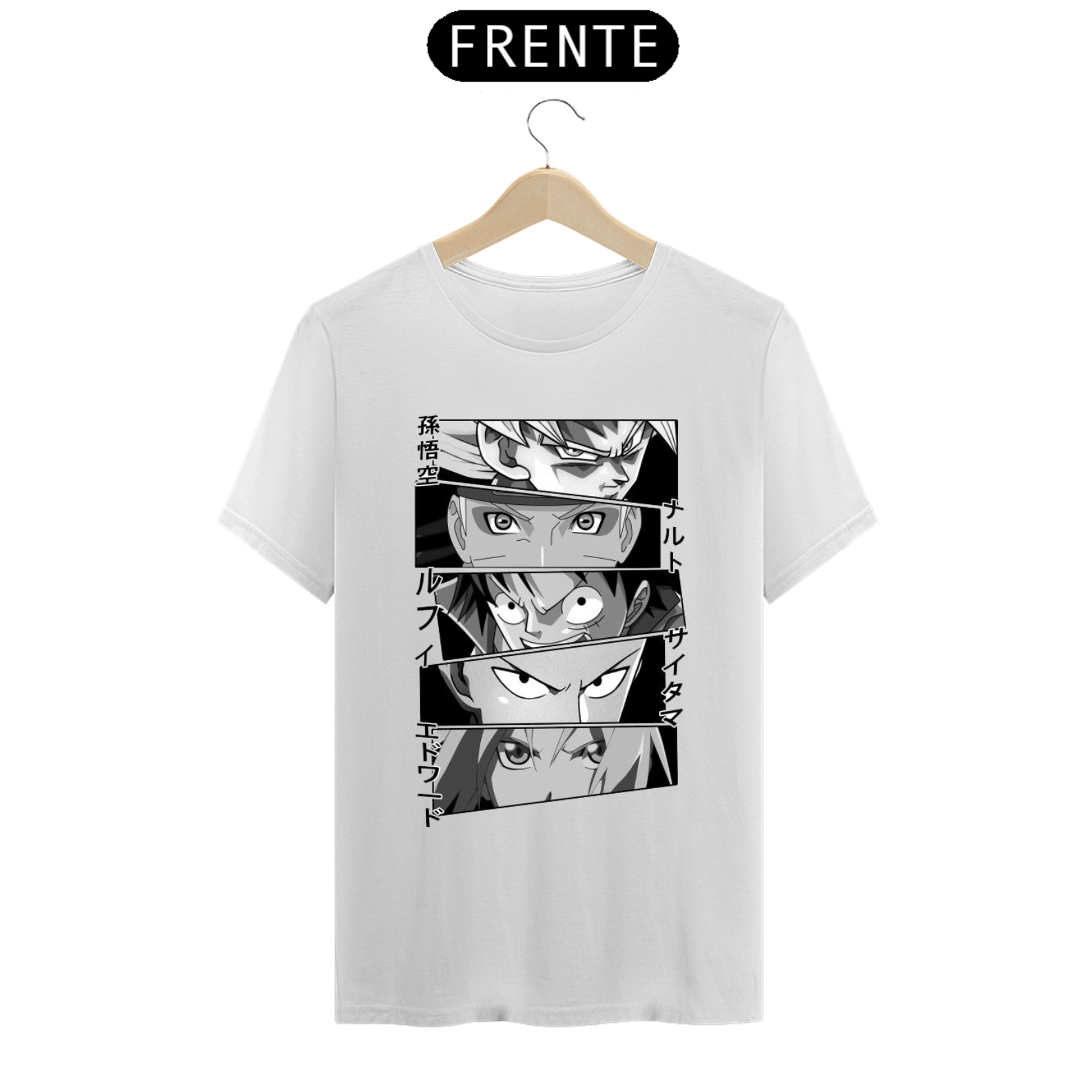 Nome do produto   Camiseta UNISSEX ANIMES - Branca