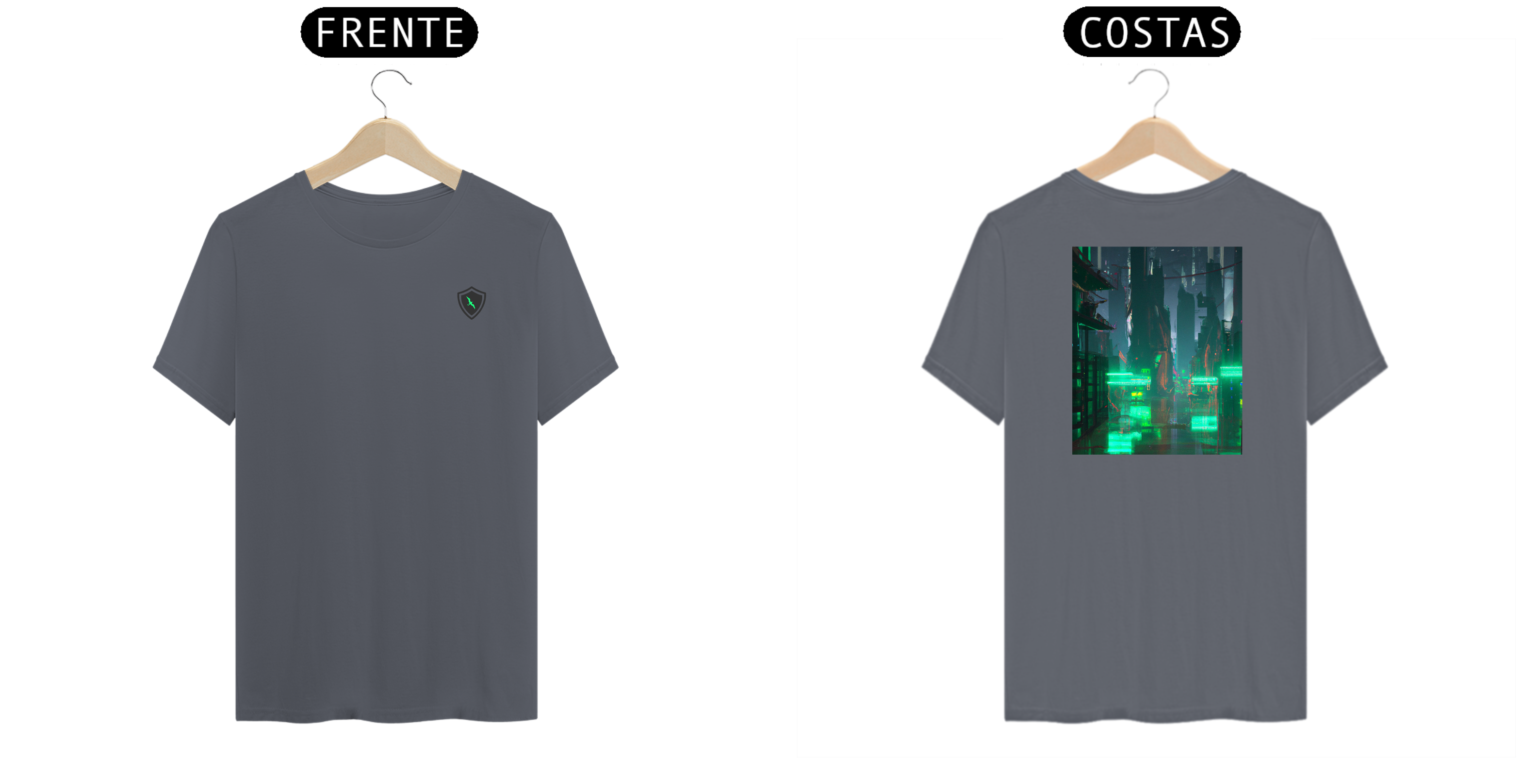 Nome do produto  Camiseta FRAGATA CYBERPUNK 002 - Cinza-chumbo