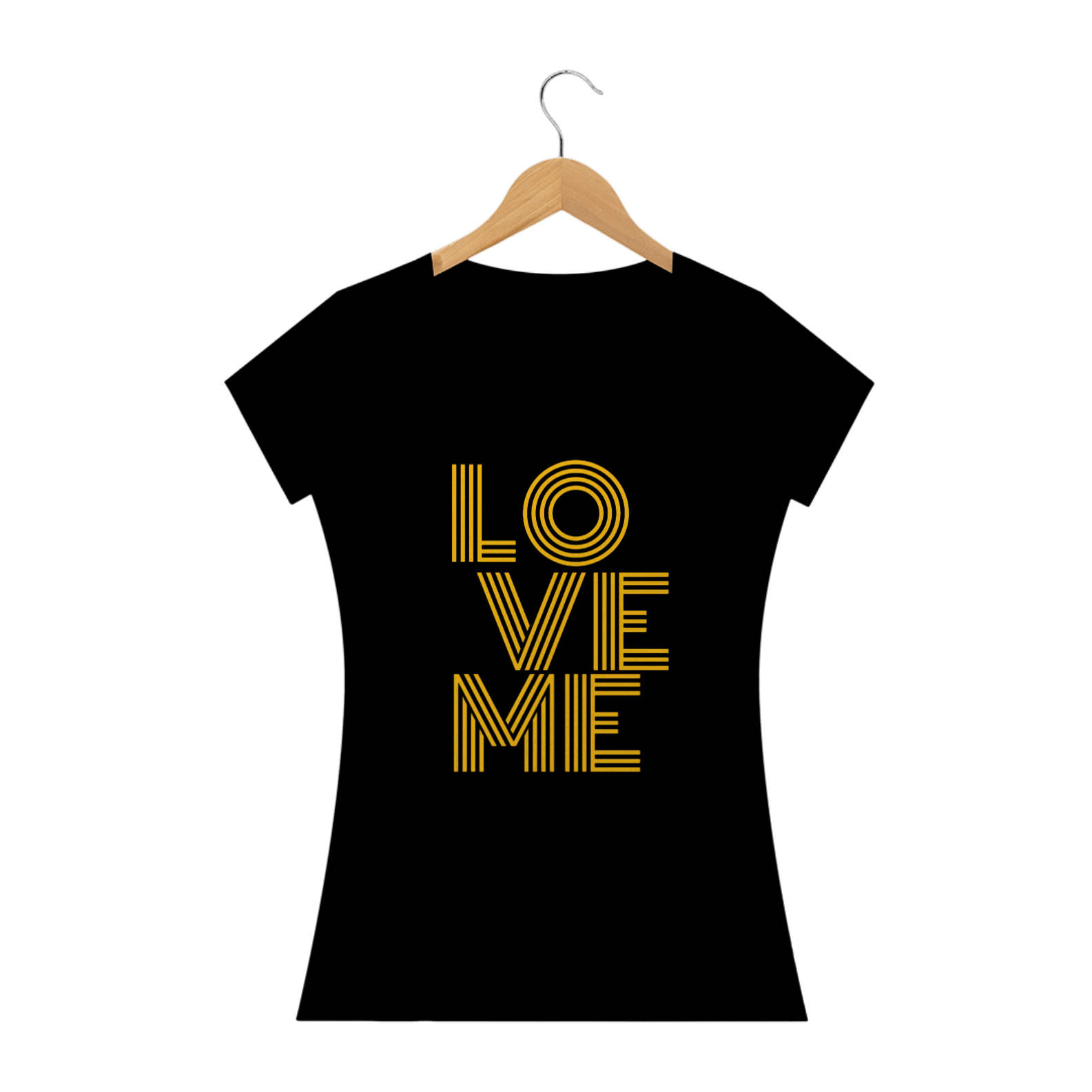 Nome do produto  Camiseta FEMININA LOVE ME - Preto