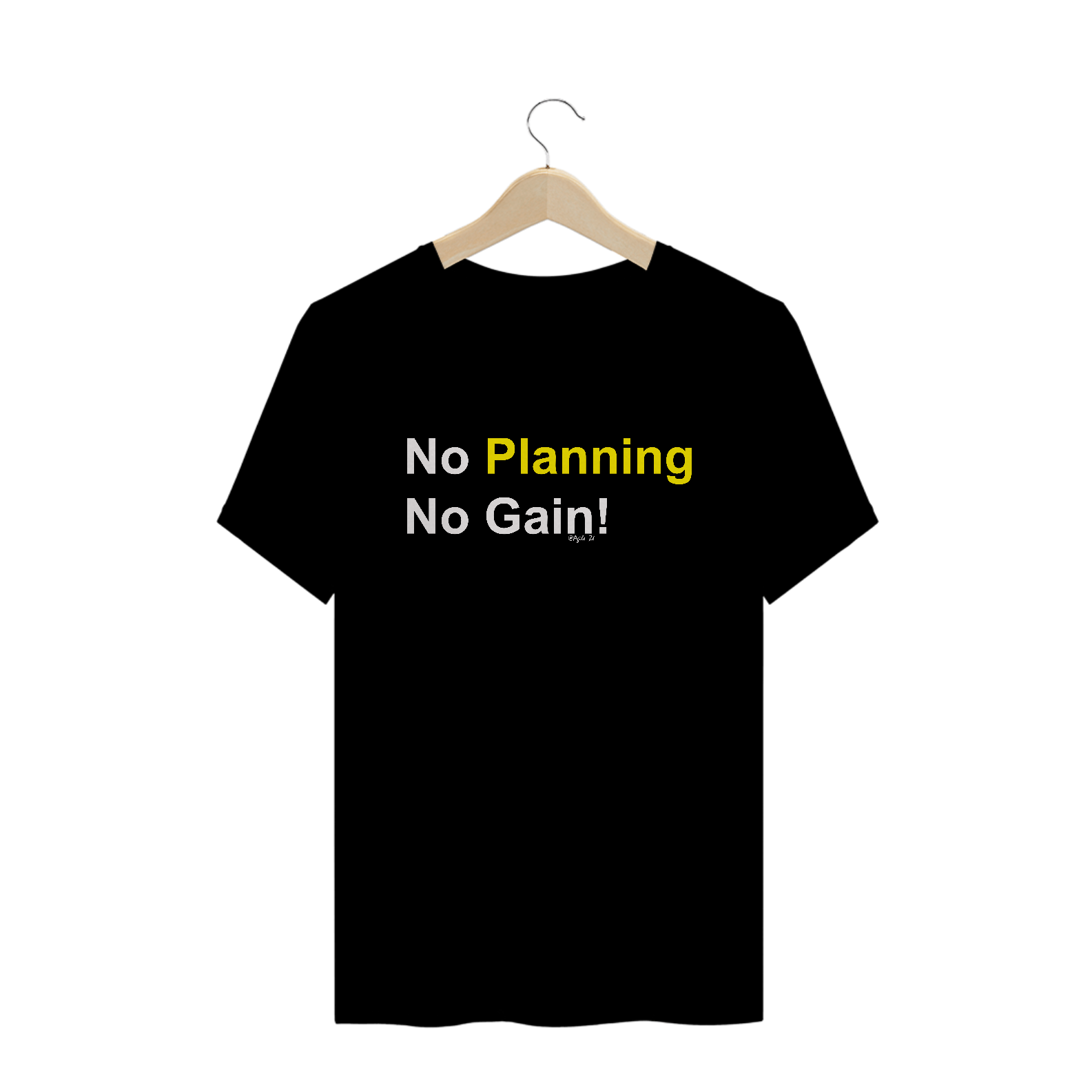 Nome do produto  Camiseta Prime Preta - No Planning No Gain