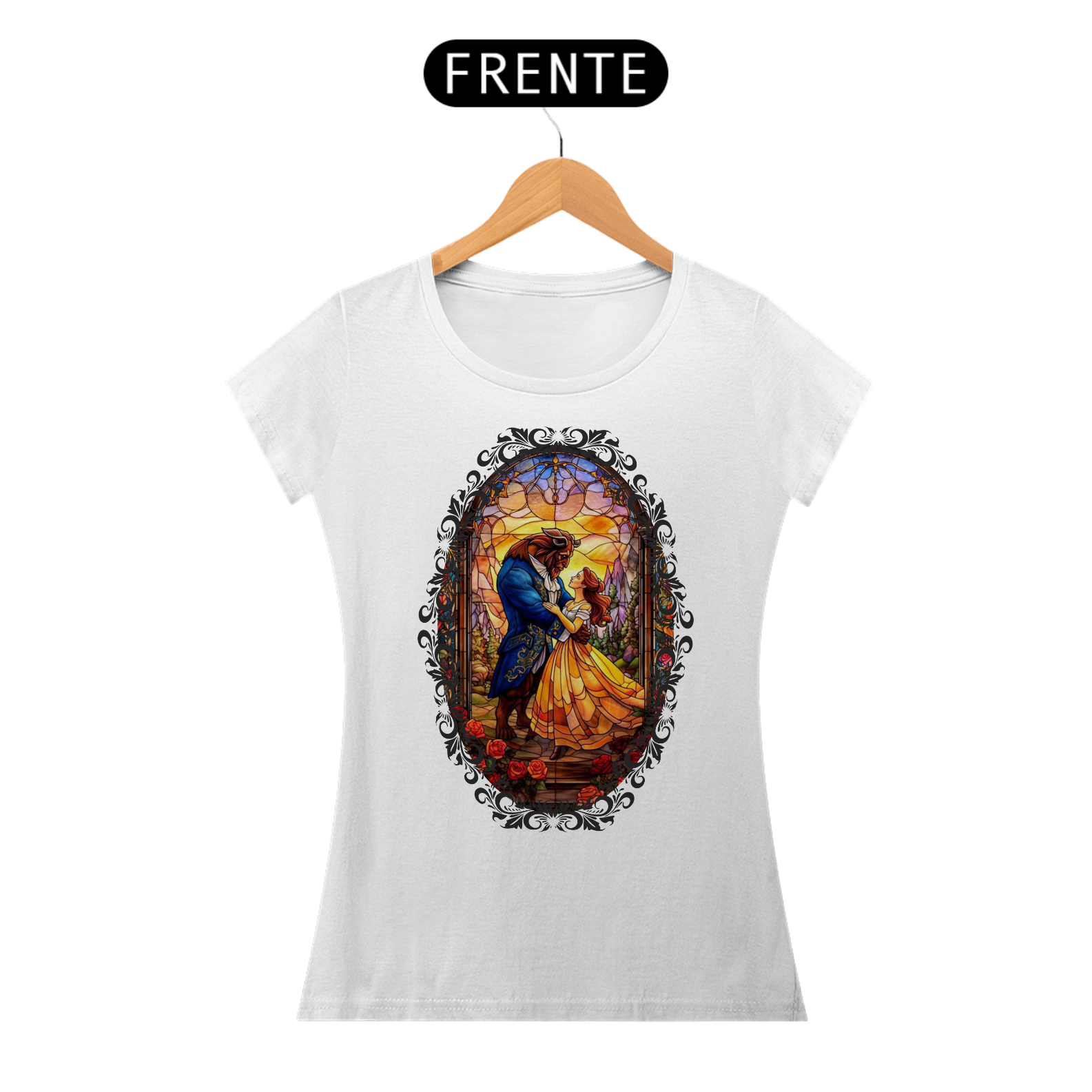 Nome do produto  A Bela e a Fera - Baby Look