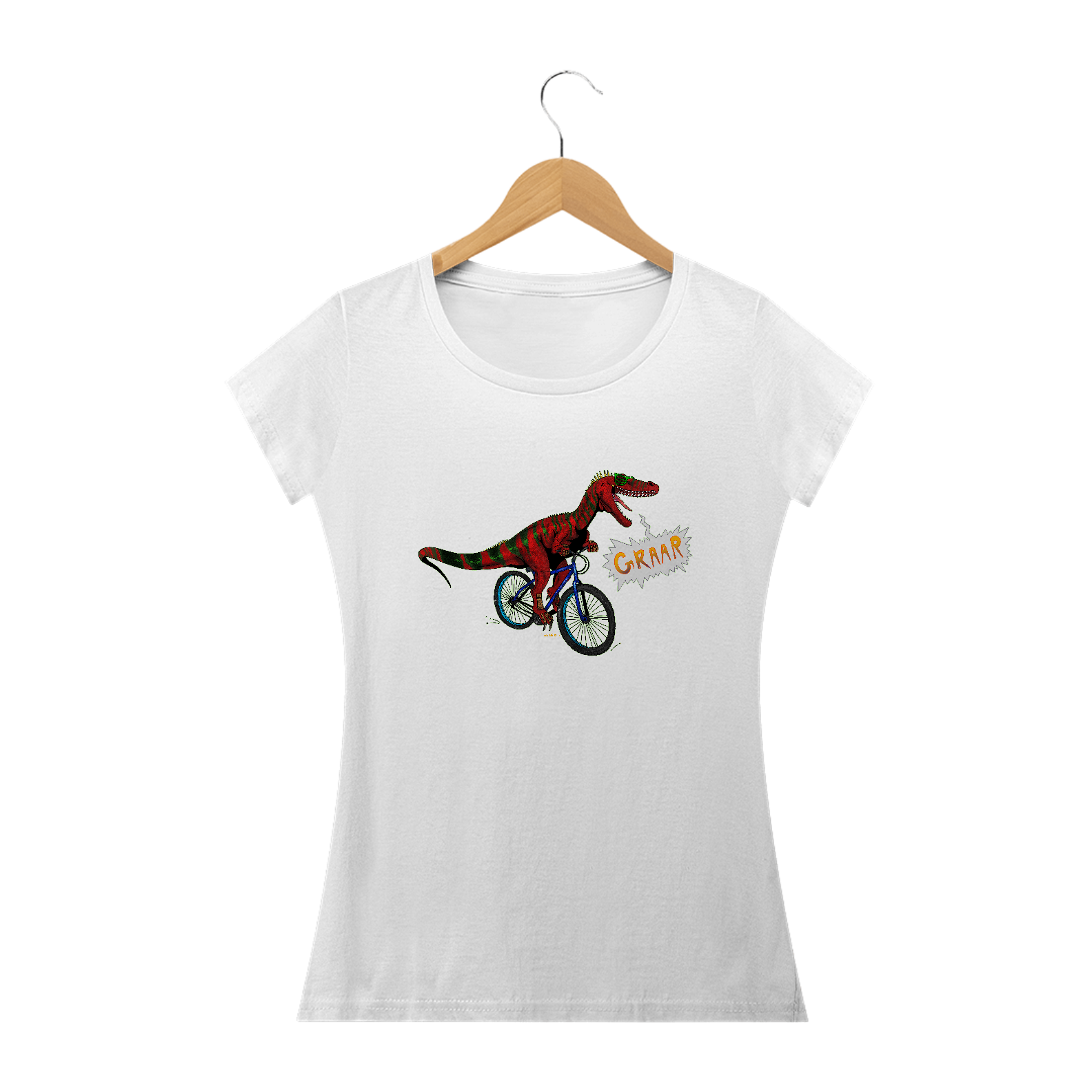 Nome do produto: Camiseta Feminina Staurikosaurus Ciclista