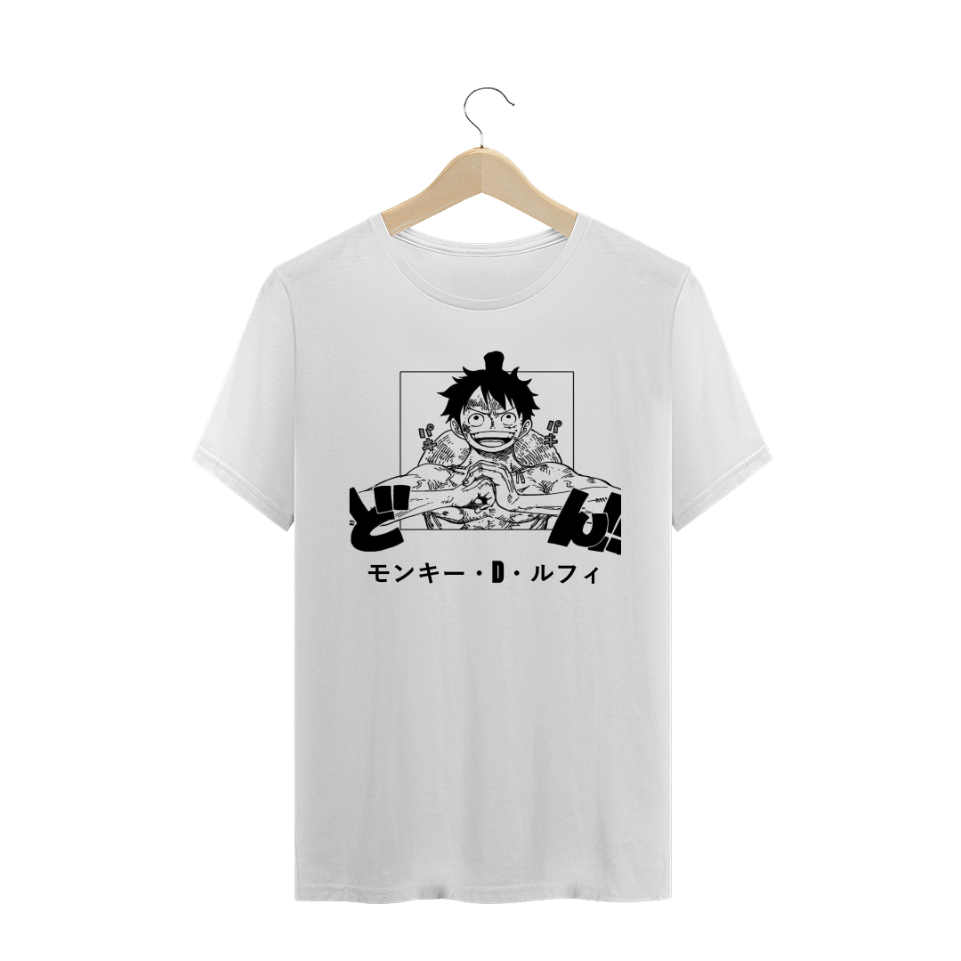 Nome do produto  Camisa Luffy Versão Mangá (Branca) Unissex