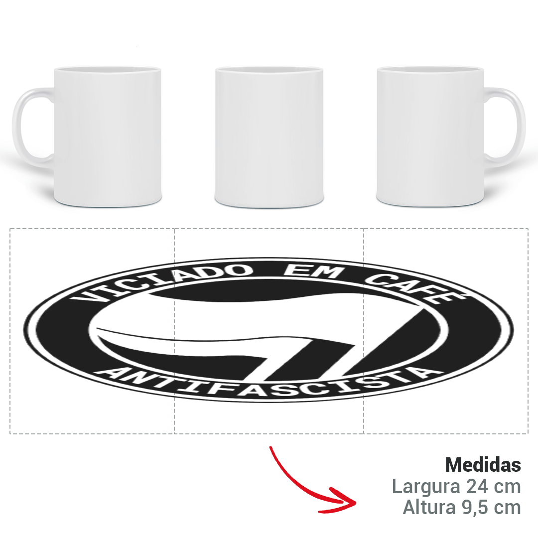 Nome do produto  Caneca Viciado em Café Antifascista
