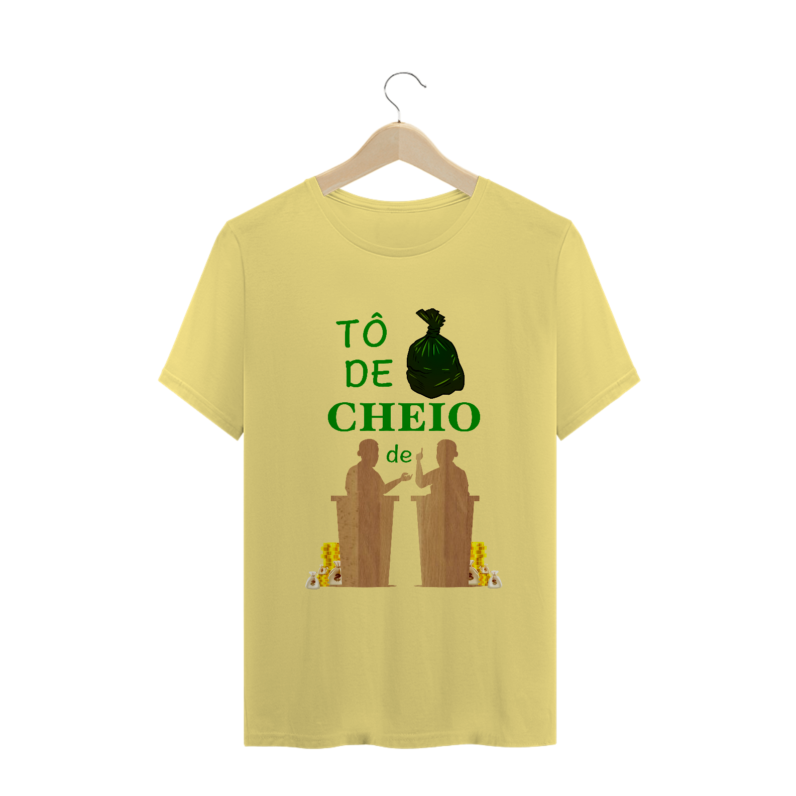 Nome do produto   Camiseta Envelhecida Tô de Saco Cheio de Política