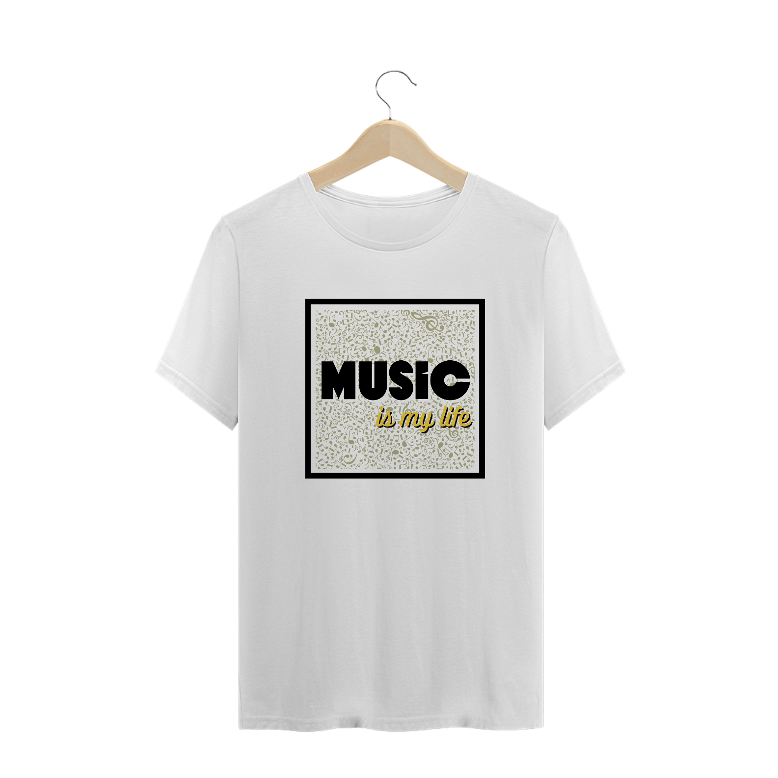 Camiseta Music is My Life branca