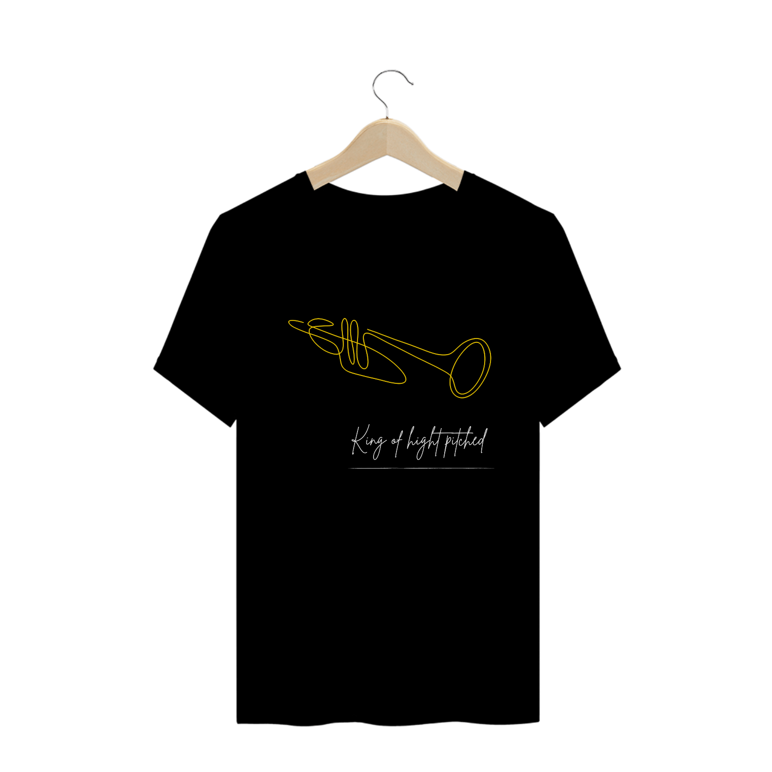Camiseta King of Hight Pitched - Trumpet Dourado
