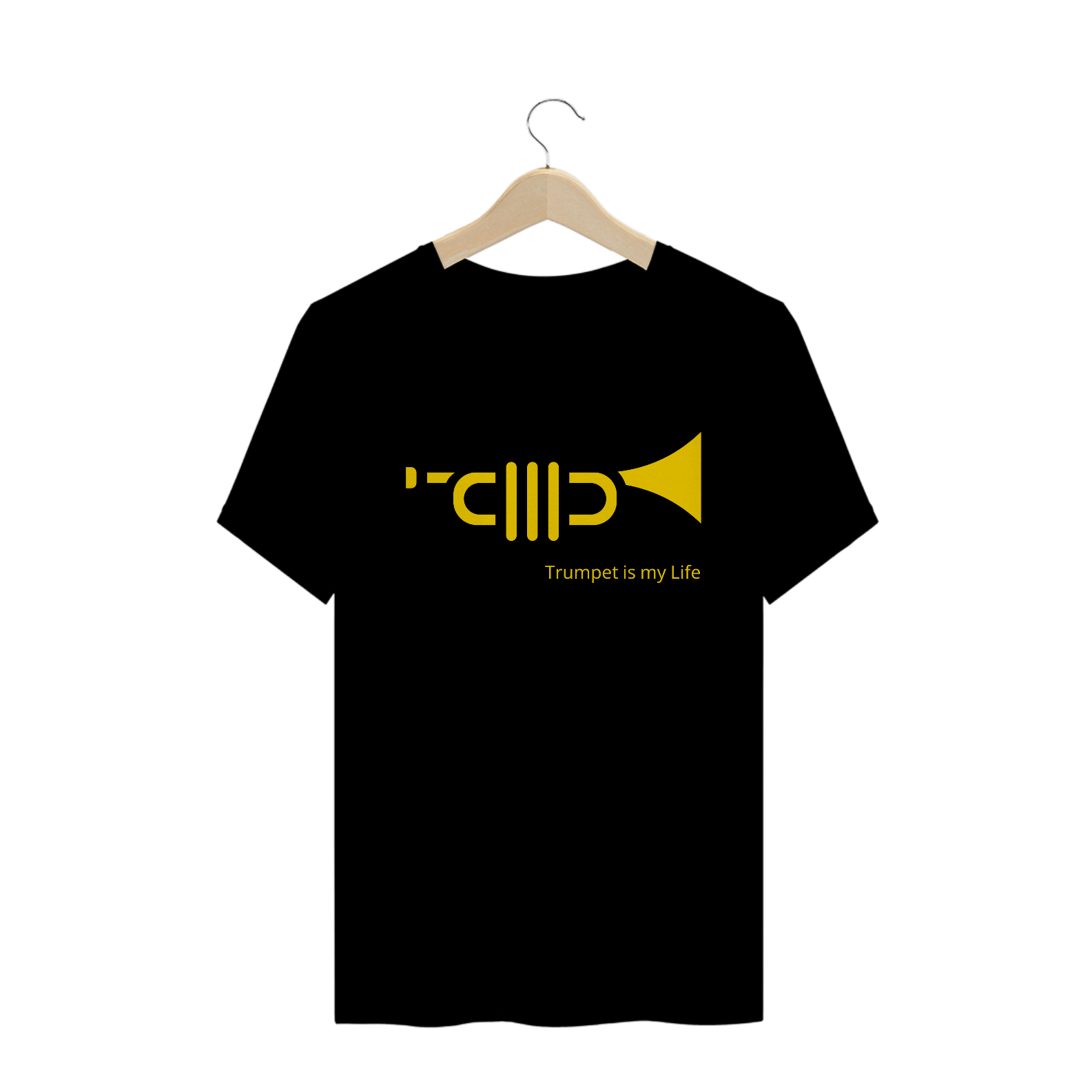 Camiseta - Trumpet is my life - dourado