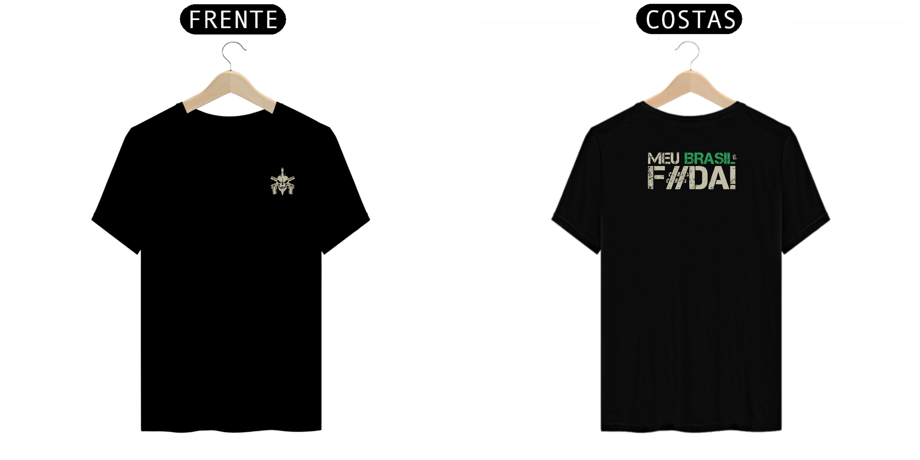 T-Shirt - Premium Caveira Preta