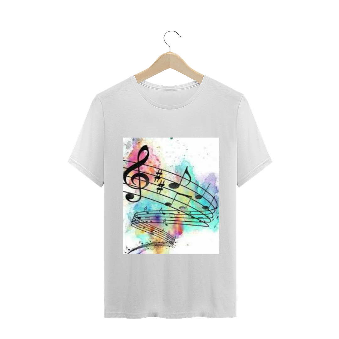 Nome do produto: CAMISETAS DE NOTAS MUSICAIS COLORIDA 