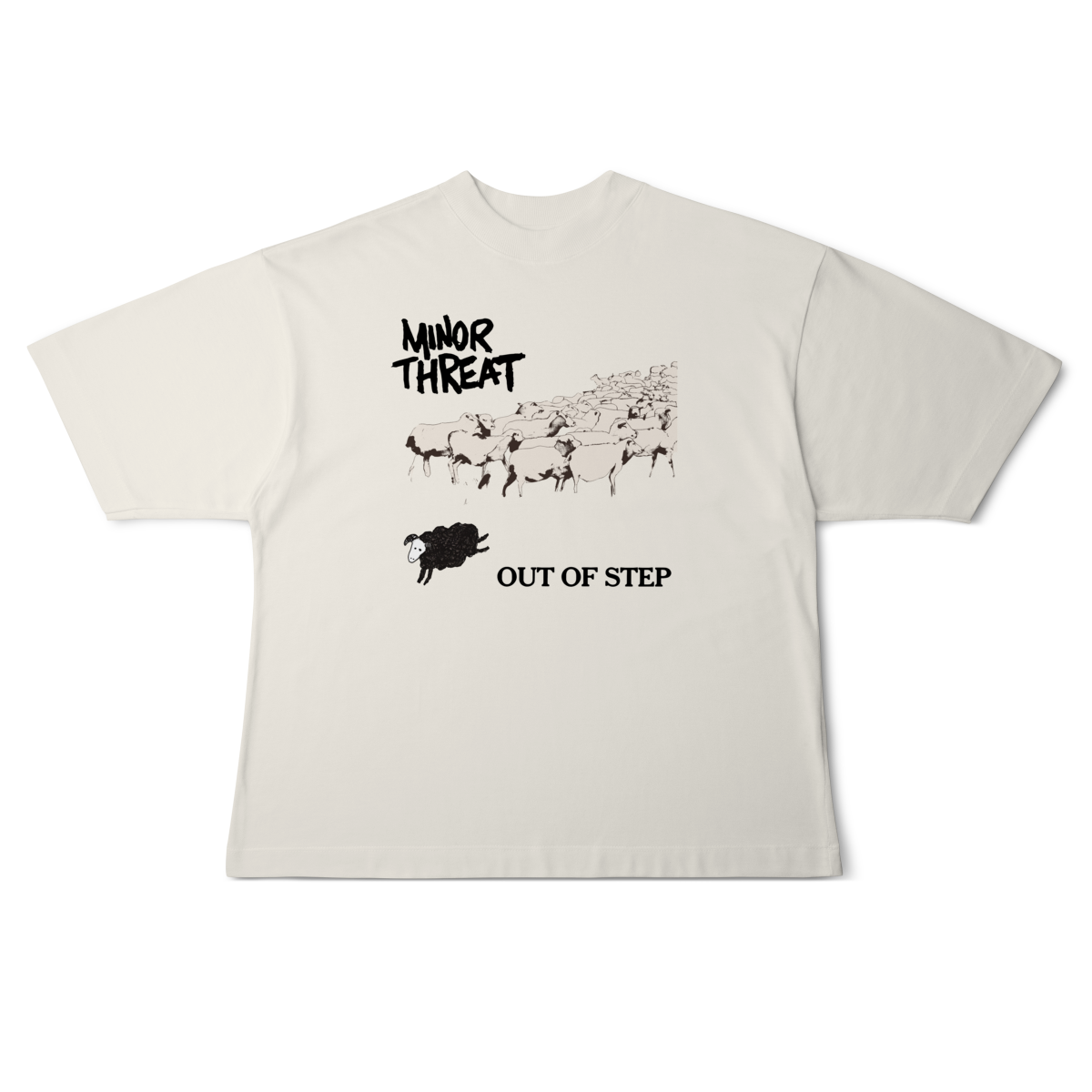 Camiseta Oversized [Oversized] MINOR THREAT / OUT OF STEP R$169,90