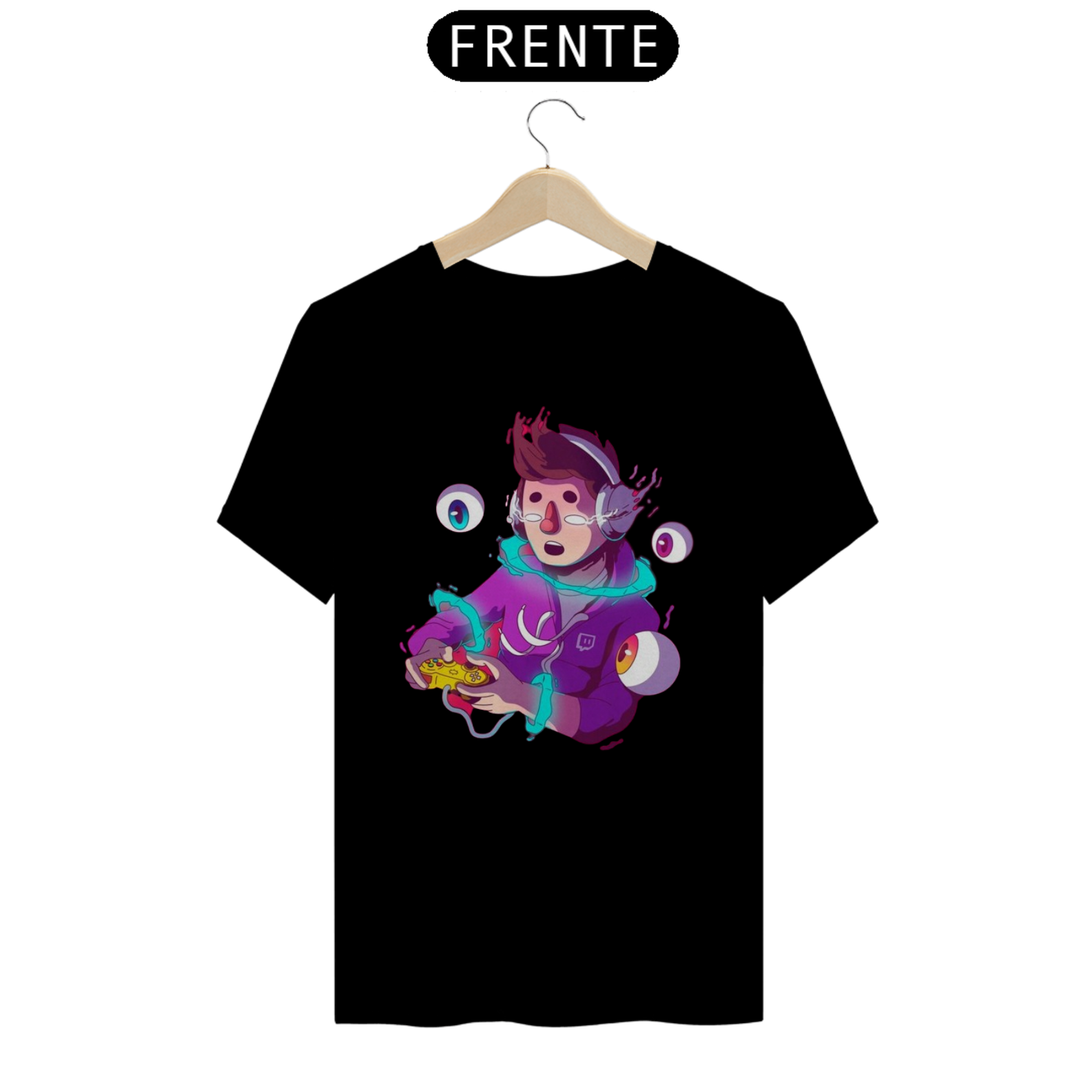 Nome do produto: Camiseta Alanzoka Twitch Art