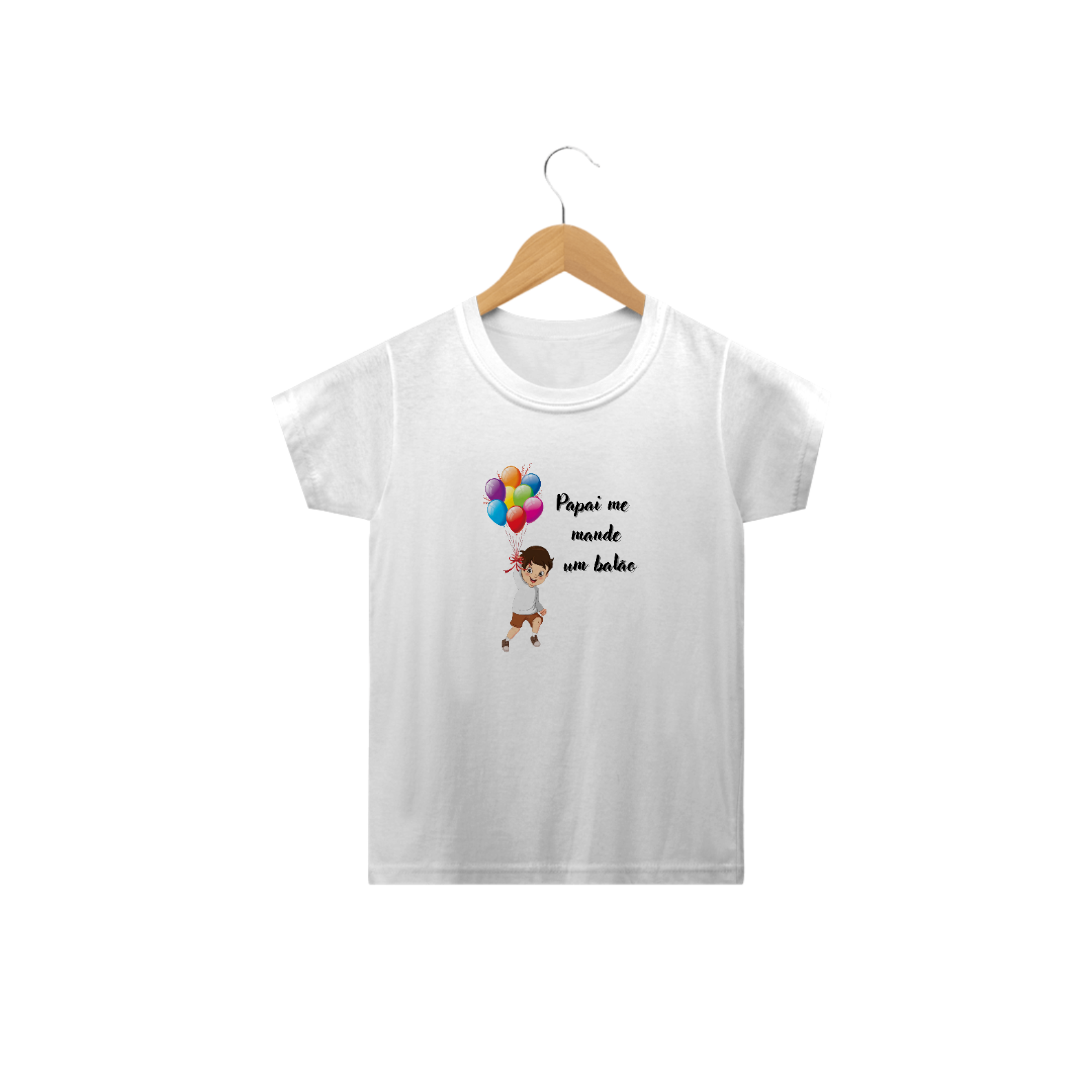 Nome do produto: Camiseta Infantil * Papai me mande um balão Menino
