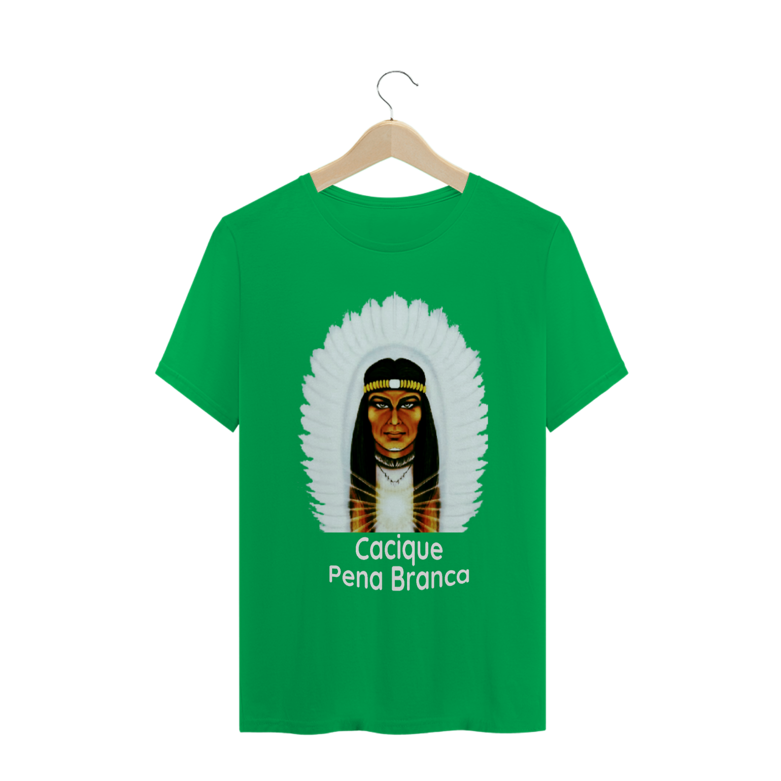 Nome do produto  Camiseta Cacique Pena Branca