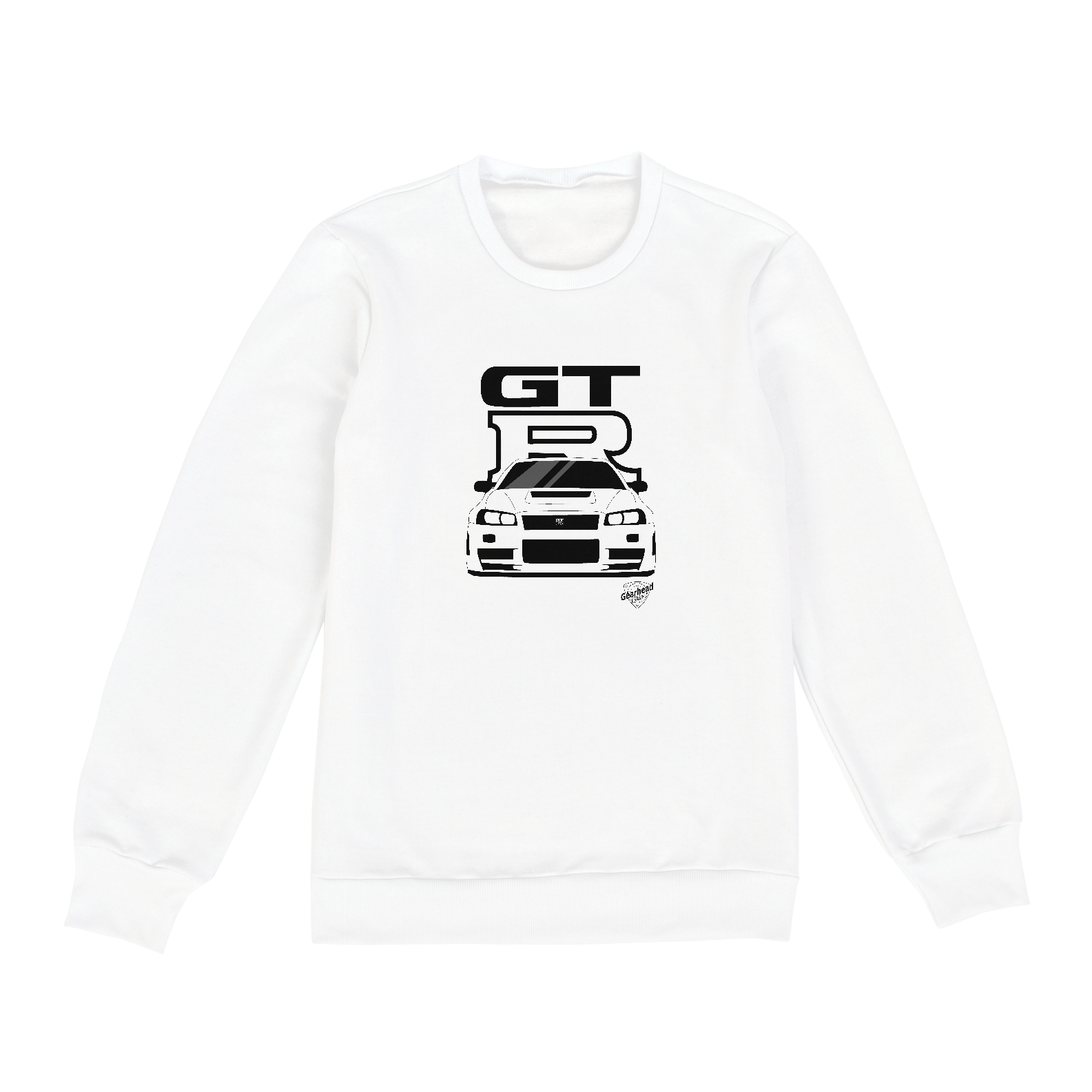 Moletom Unissex Fechado GTR R34 Branco