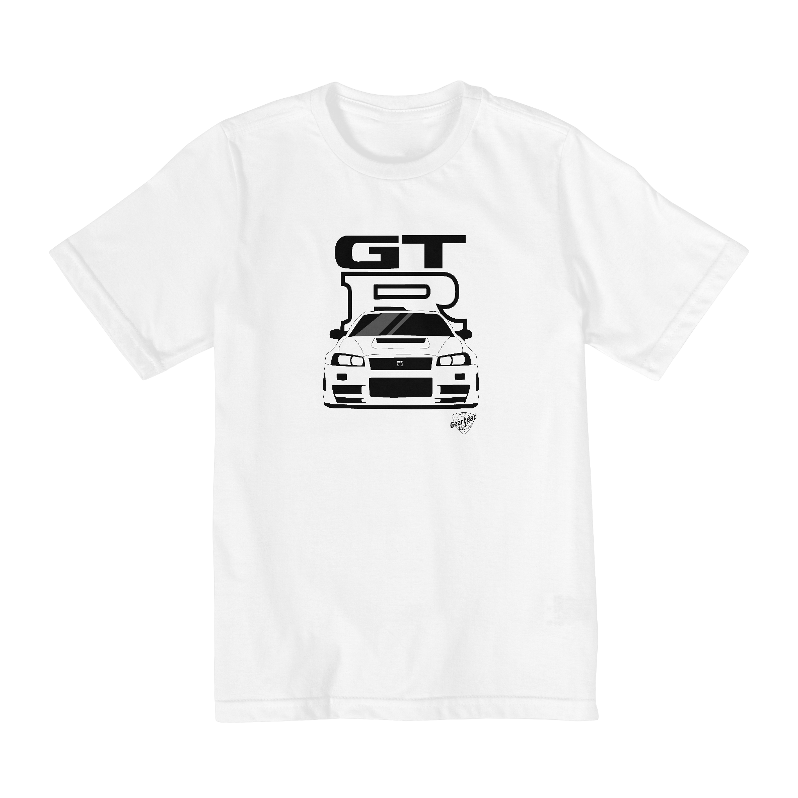 Camiseta Infantil GTR R34 Branca
