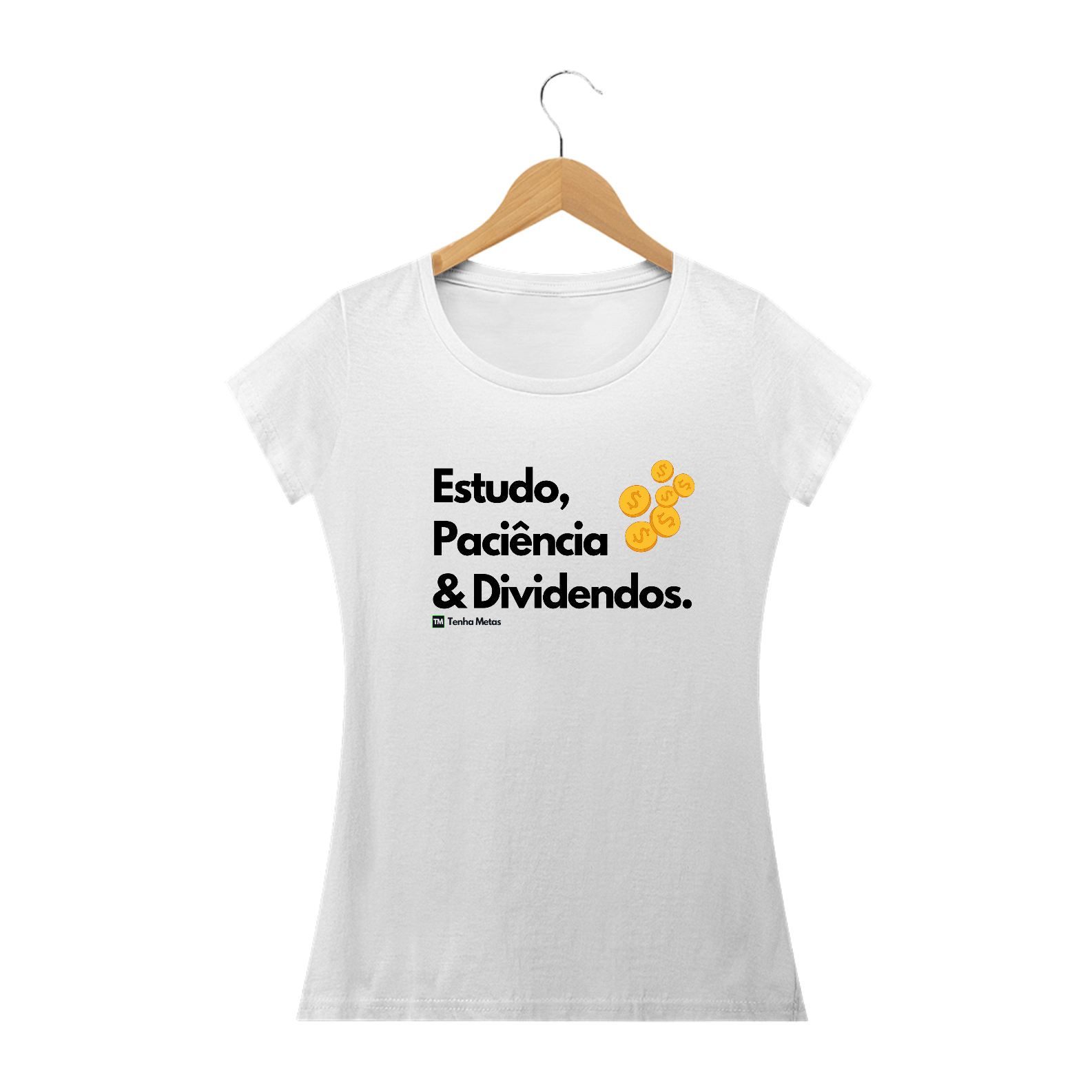 Nome do produto  Baby Look - Estudo, Paciência & Dividendos