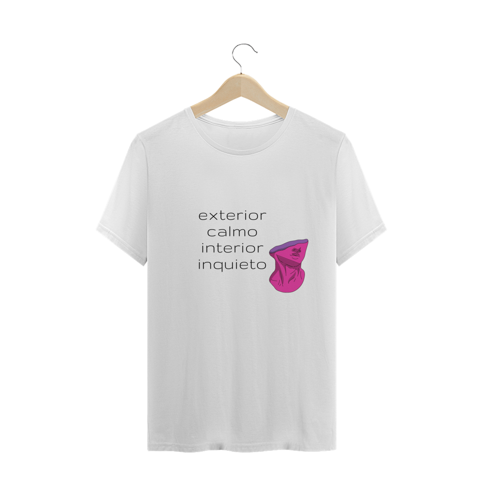 Camiseta Calmo e Inquieto Branca