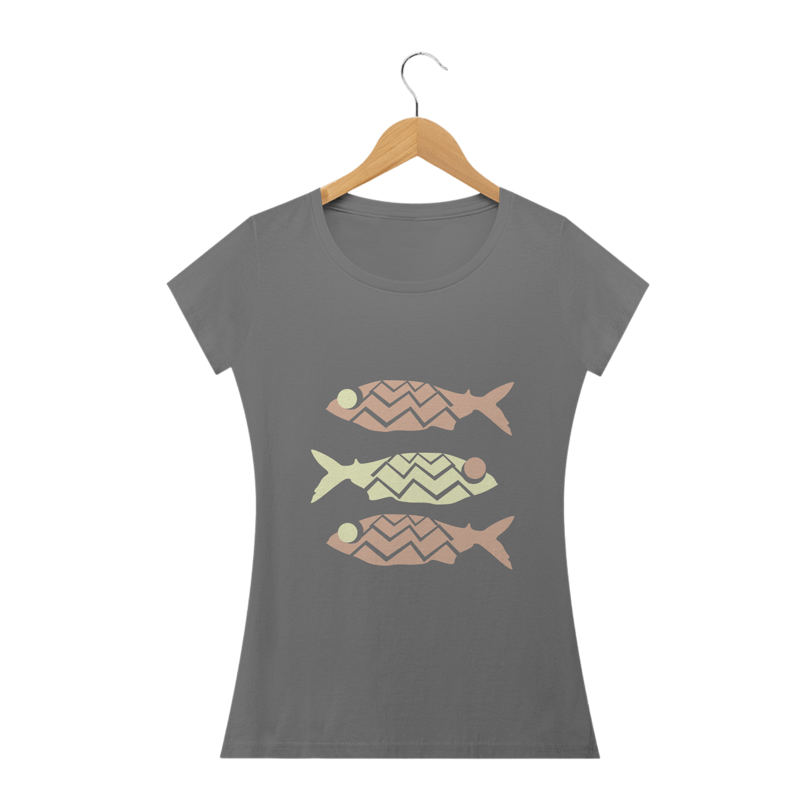 T-SHIRT Feminina Fishes cinza
