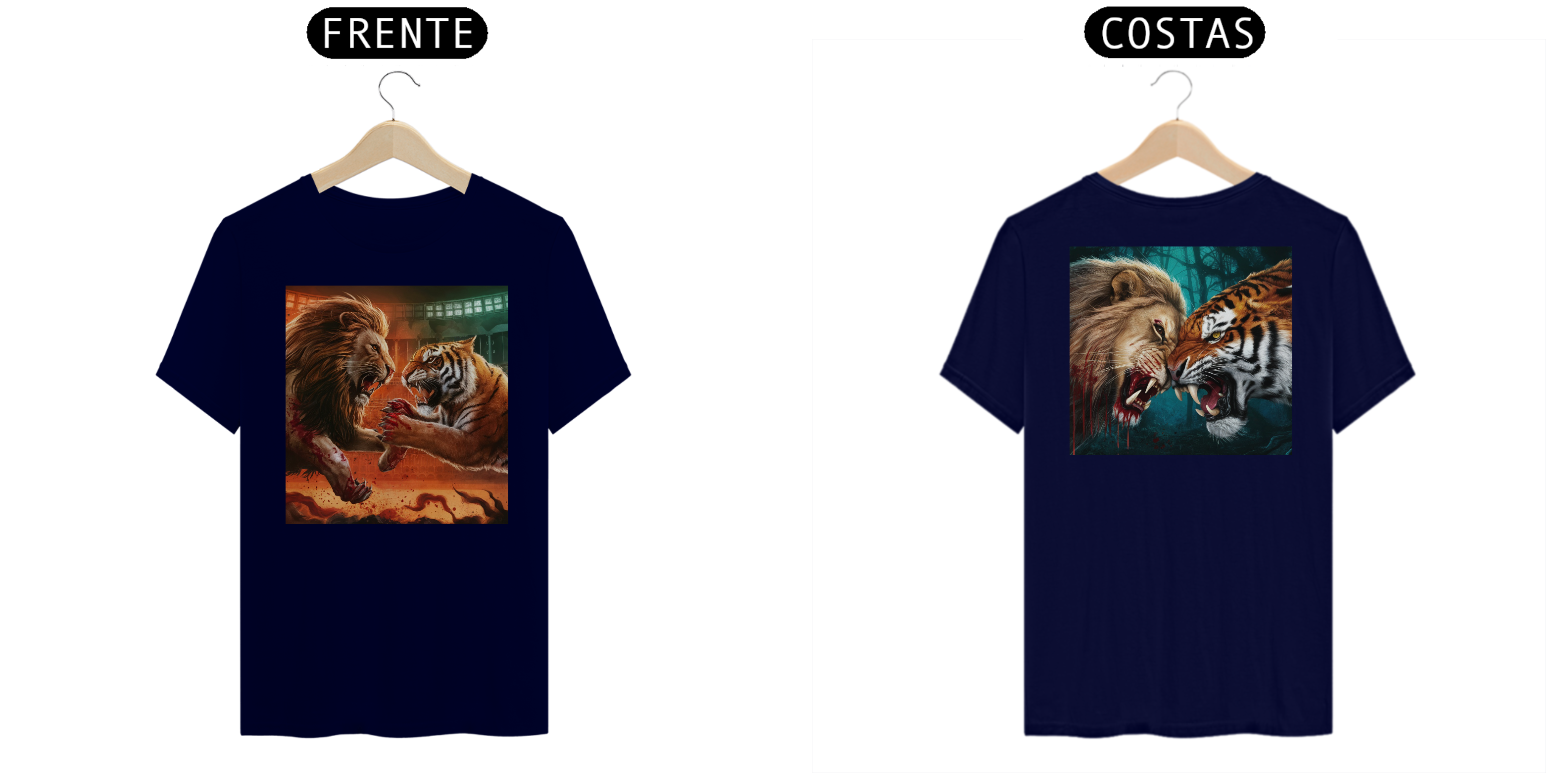 Nome do produto: [ESPECIAL] Leão X Tigre [Frente e Verso]