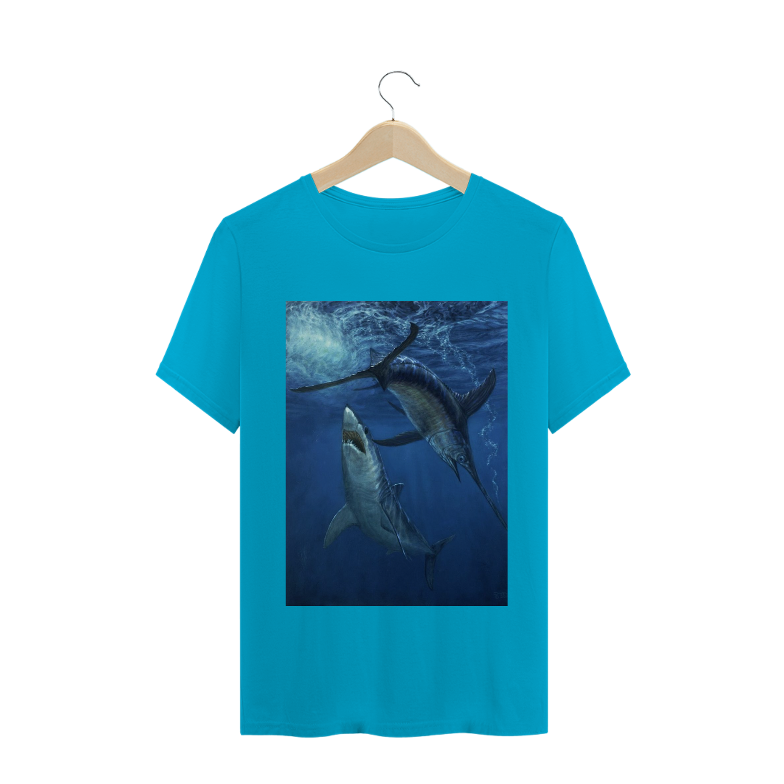 TUBARÃO VS PEIXE ESPADA (ILUSTRAÇÃO)