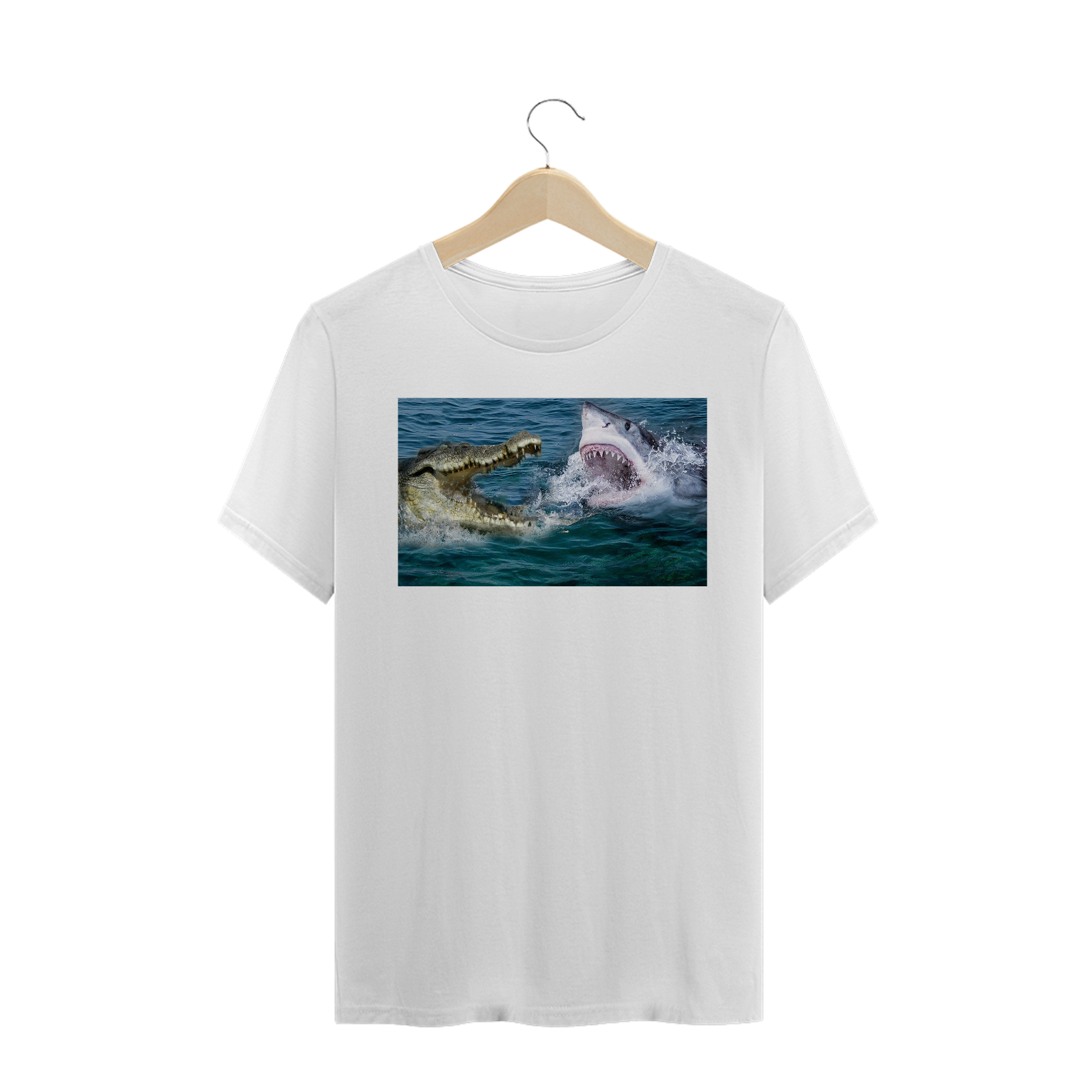 CROCODILO MARINHO VS TUBARÃO BRANCO