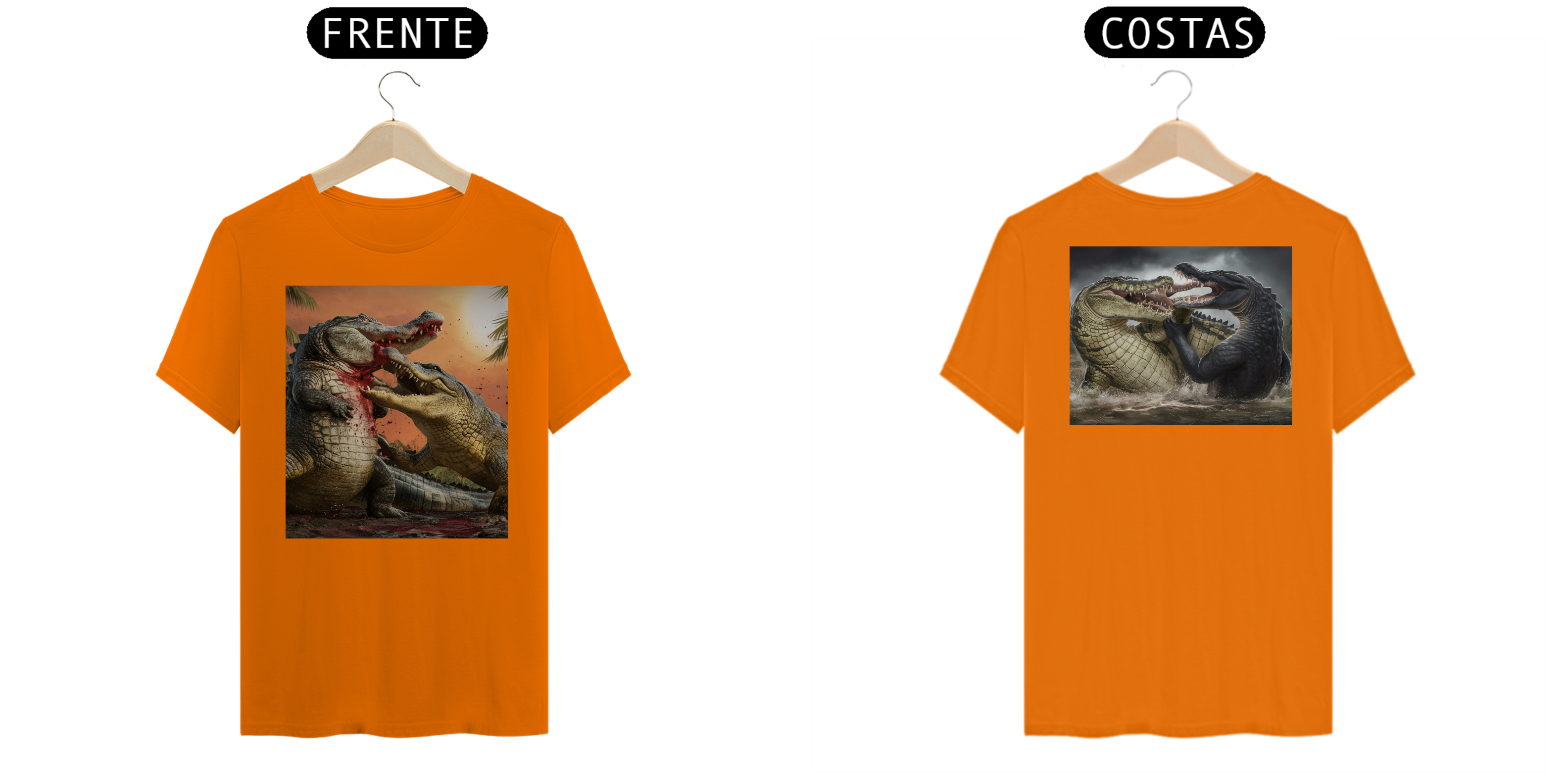 Nome do produto: [ESPECIAL] Crocodilo x Crocodilo x Jacaré (Artes) {FRENTE e COSTAS]