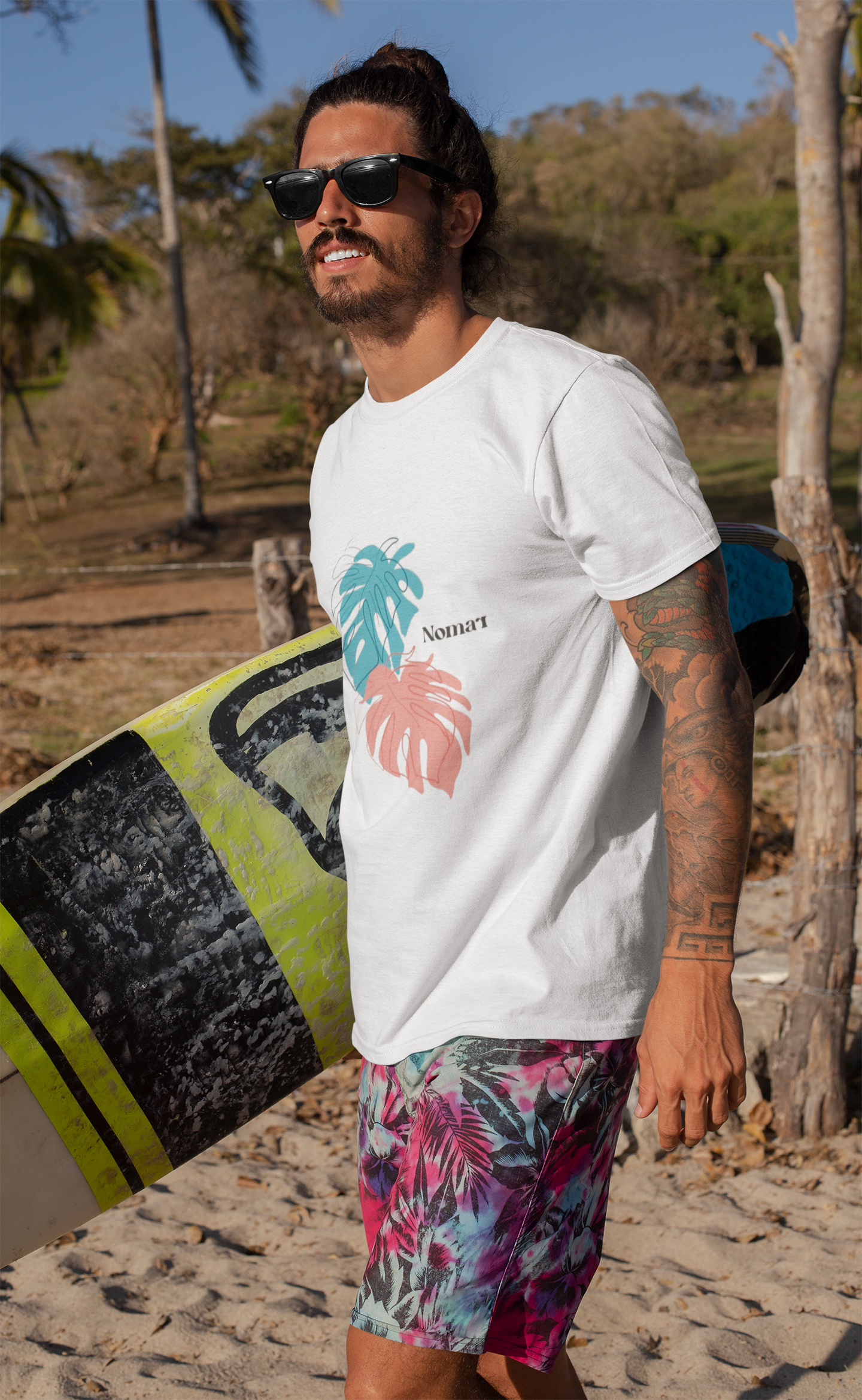 Nome do produto  T-shirt Quality Nomar - Verão Folhas