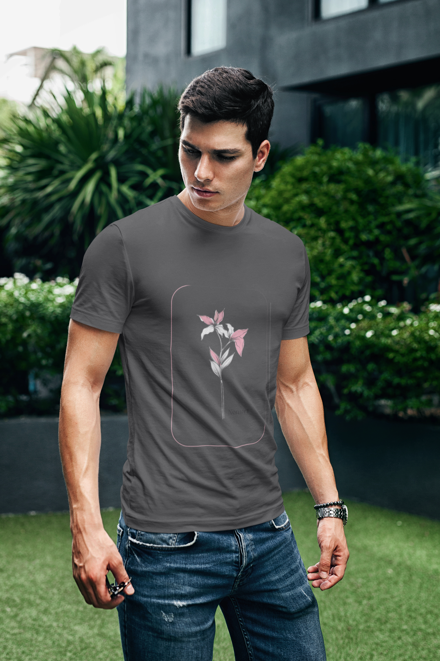 Nome do produto  T-shirt Estonada Nomar - Verão Flores