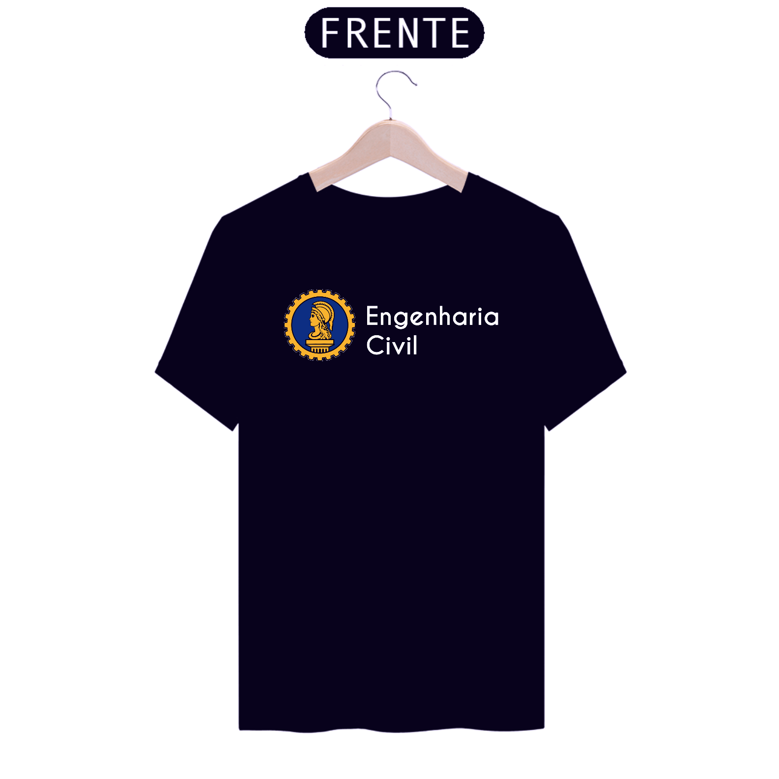 Camiseta Preta Personalizada da Engenharia Civil - Estilo e Orgulho Profissional