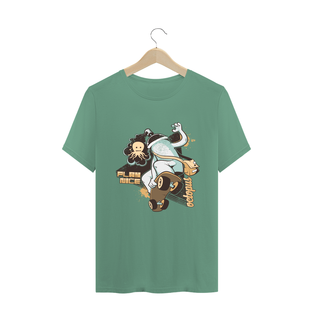 Nome do produto  Octopus: Play nice - T-shirt estonada