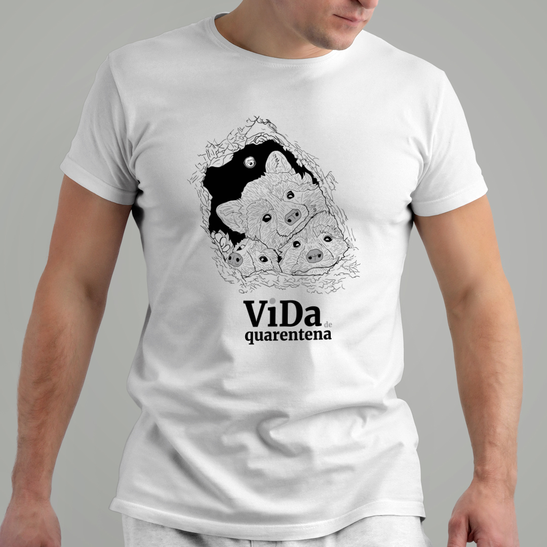 Camiseta Branca Vida de Quarentena