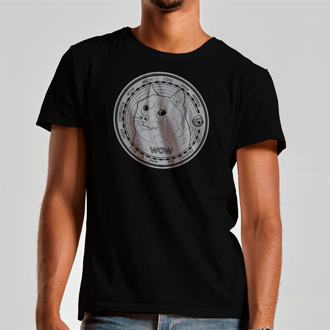 Camiseta Preta Dogecoin