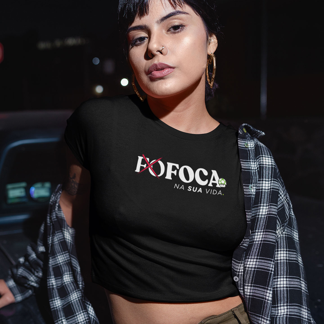 Cropped Preto Foca na sua vida