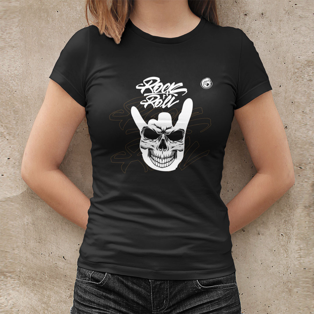 Baby Long Preta Rock and Roll