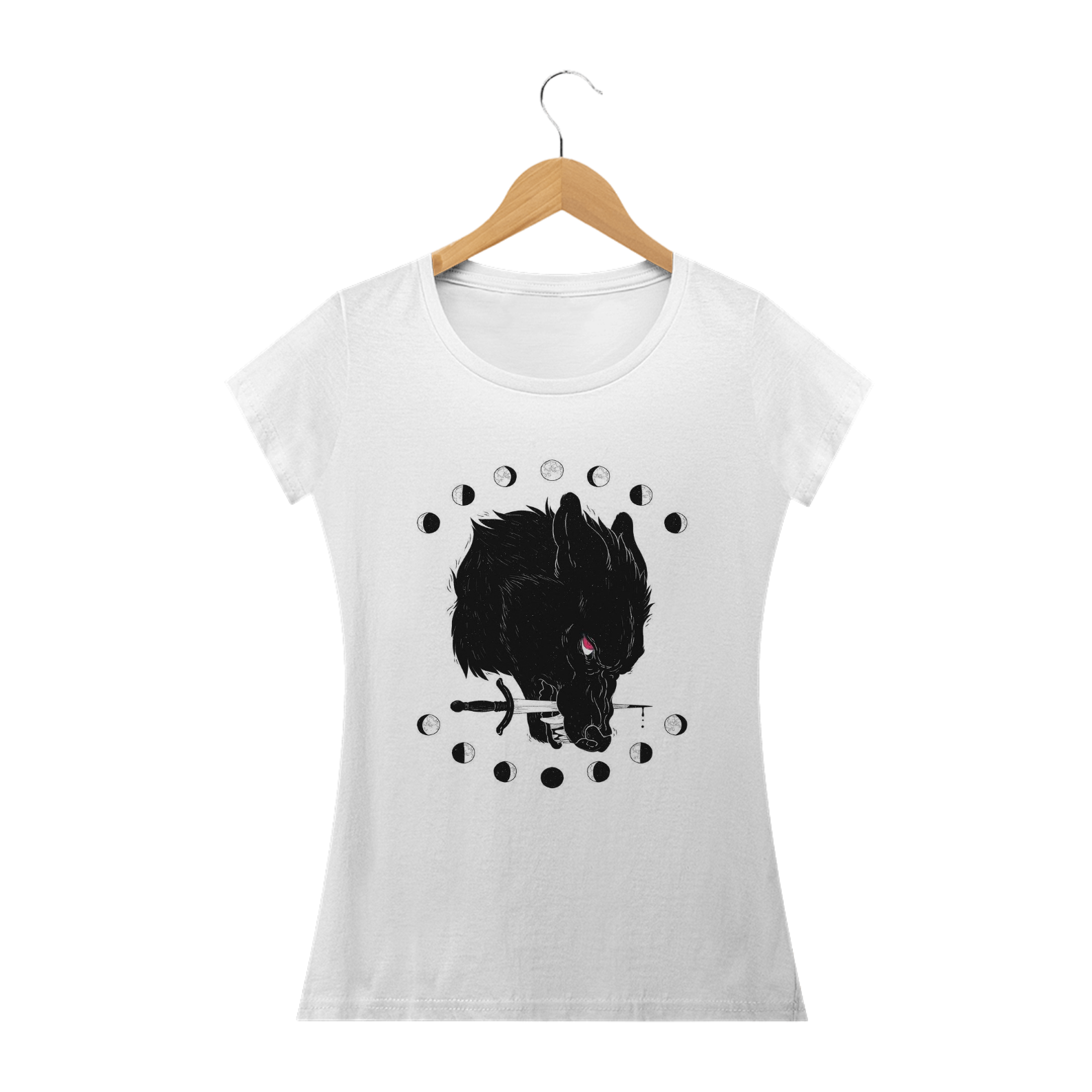 Nome do produto  Camiseta Feminina Lobisomem 