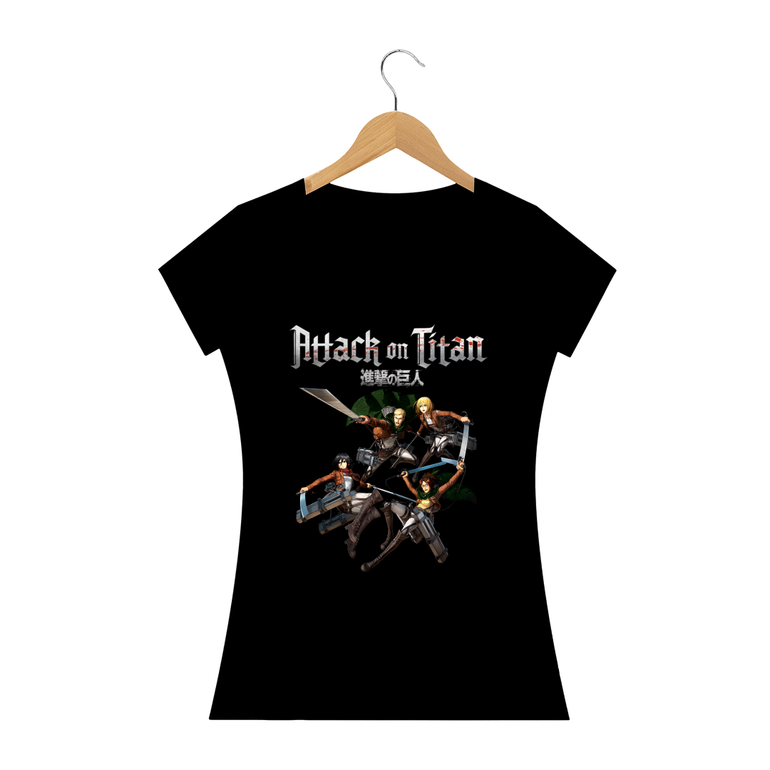 Nome do produto  Camiseta Baby Look Attack on titan - Cartoons/Animes