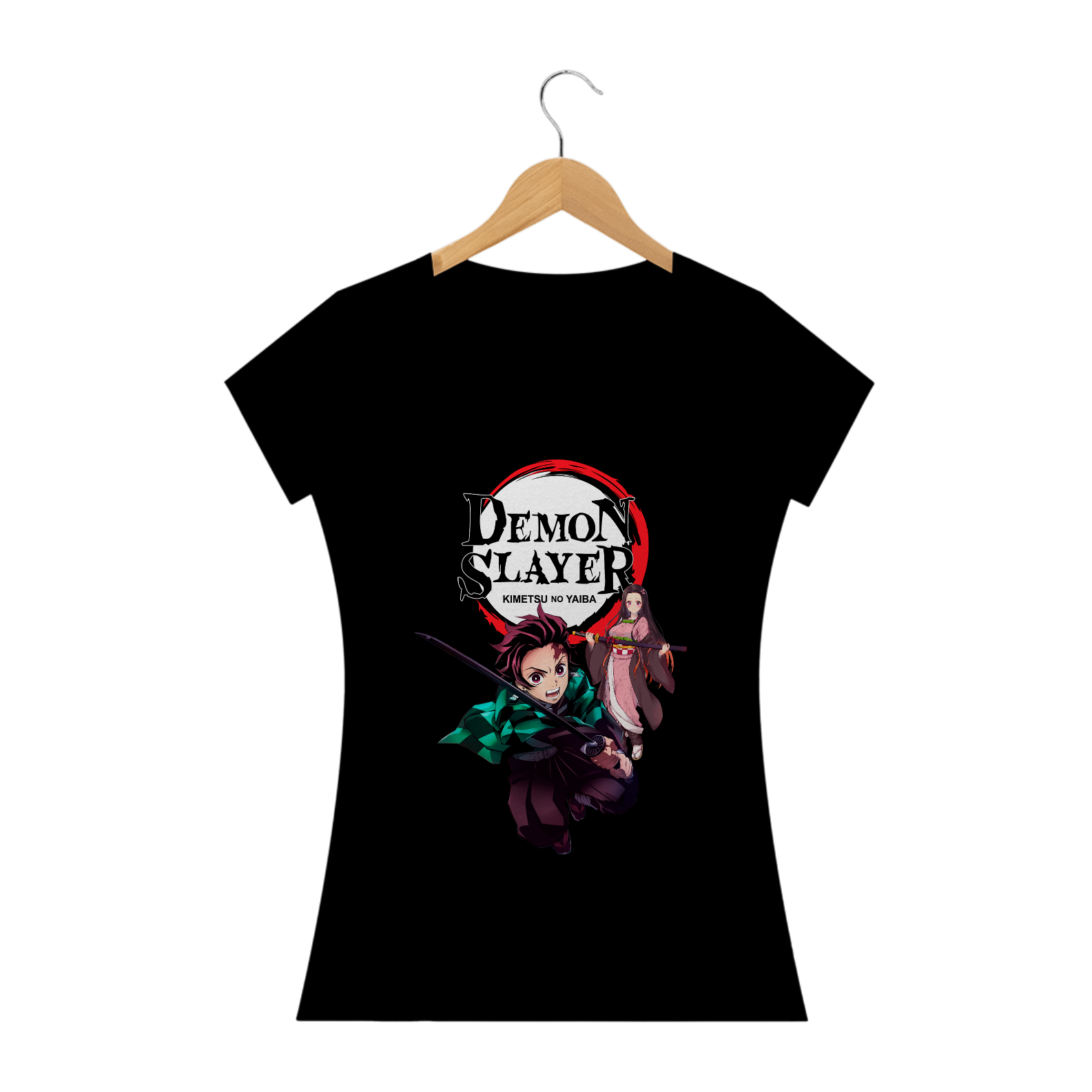 Nome do produto  Camiseta Baby Look Demon Slayer - Cartoons/Animes