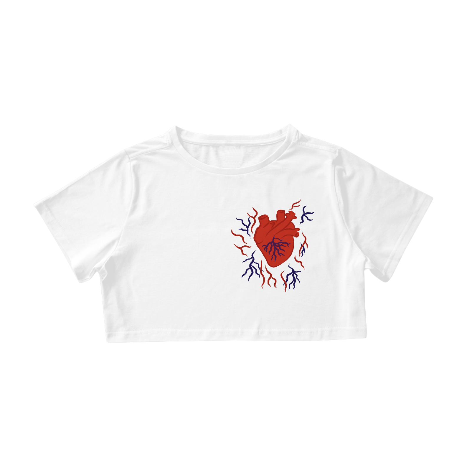 Nome do produto  Cropped - Coração 